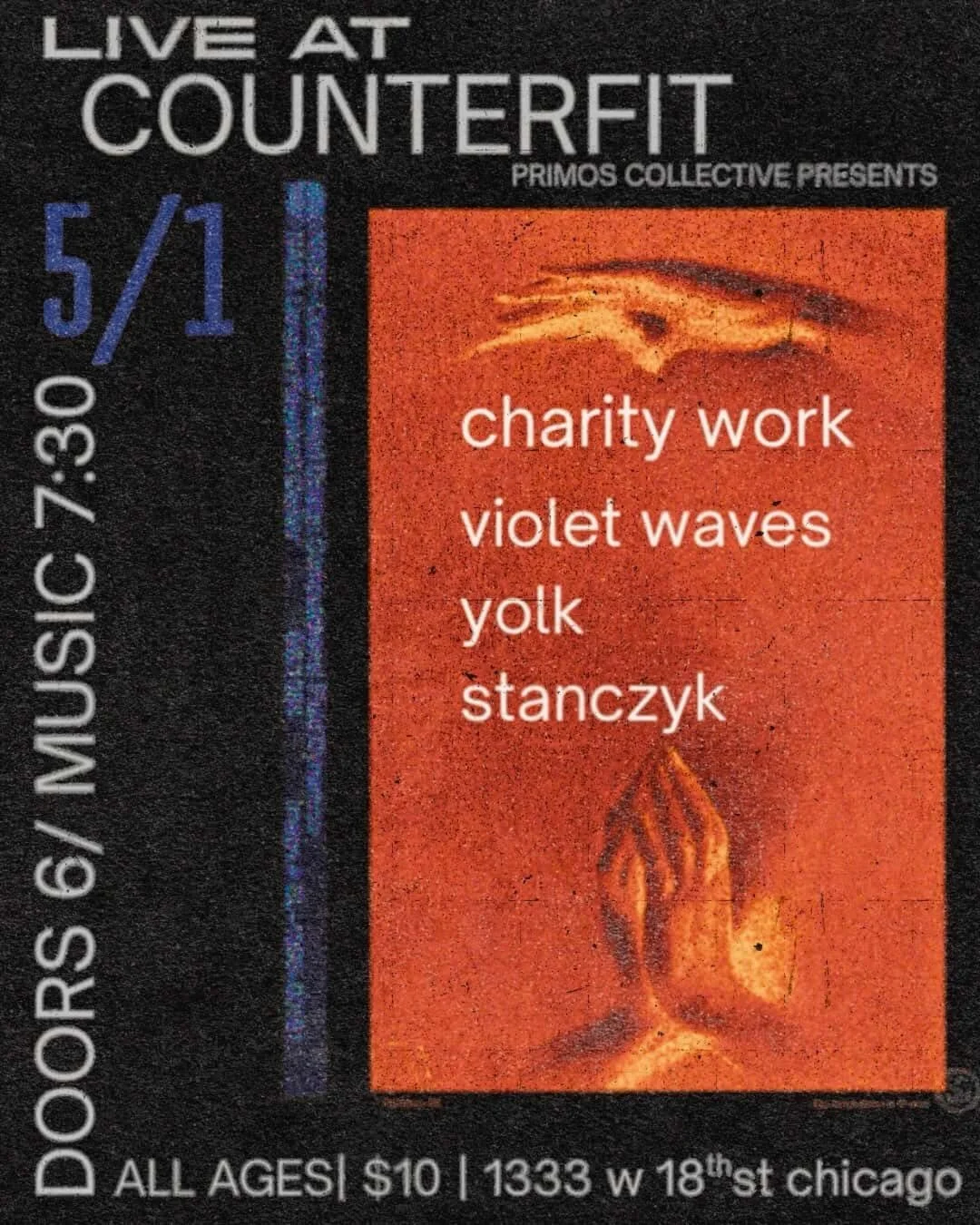 LIVE AT COUNTERFIT: CHARITY WORK, VIOLET WAVES…