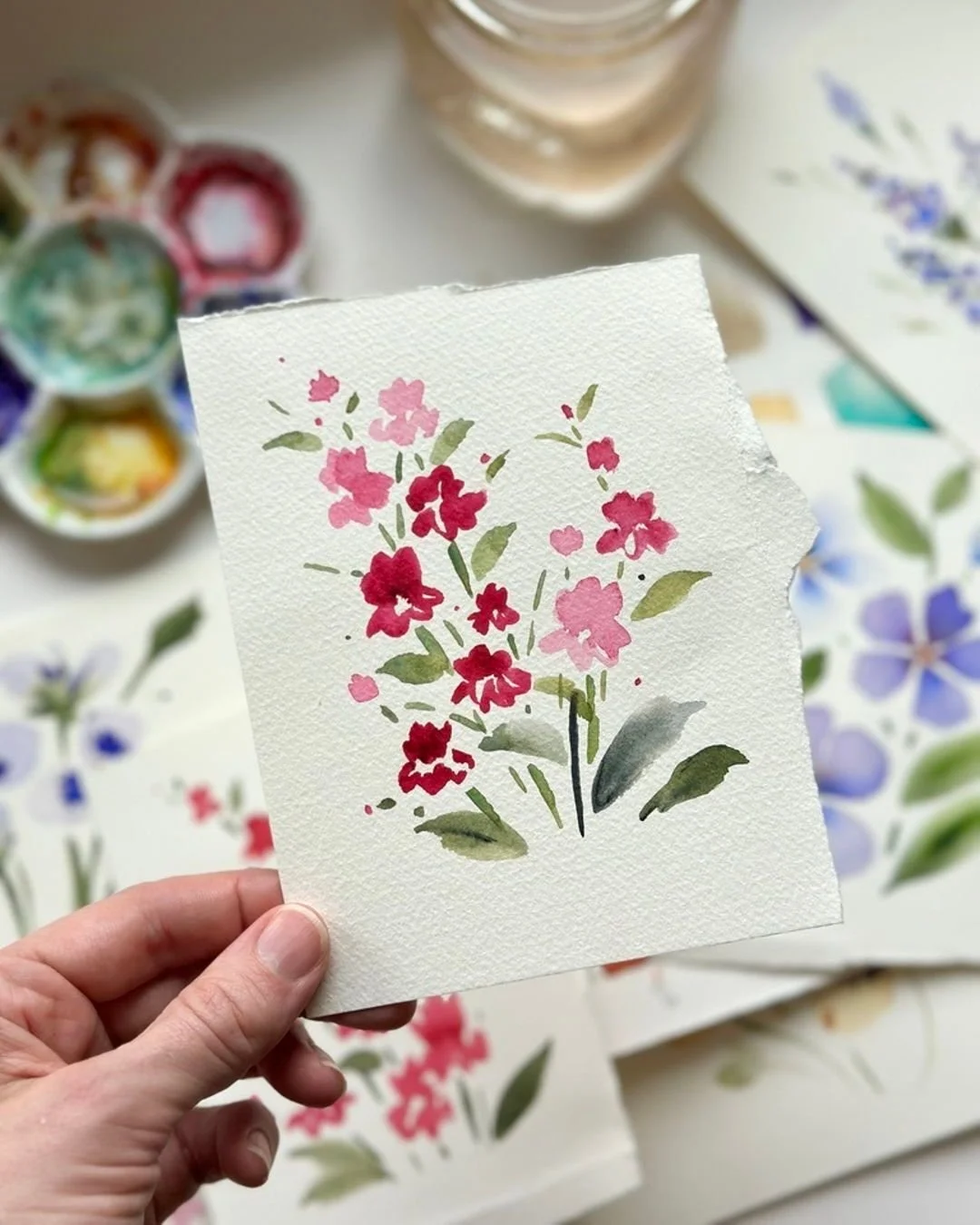 Sketch-to-silk is just the way we do things here! Check out some more pretty little watercolor flowers. They just all add up into some gorgeous final silks! 🌸 🌼 🌺 

.
.
.
#DelicateFlorals #TextileArt #FreshDesign #LovelyPatterns #SurfaceDesign #Fl