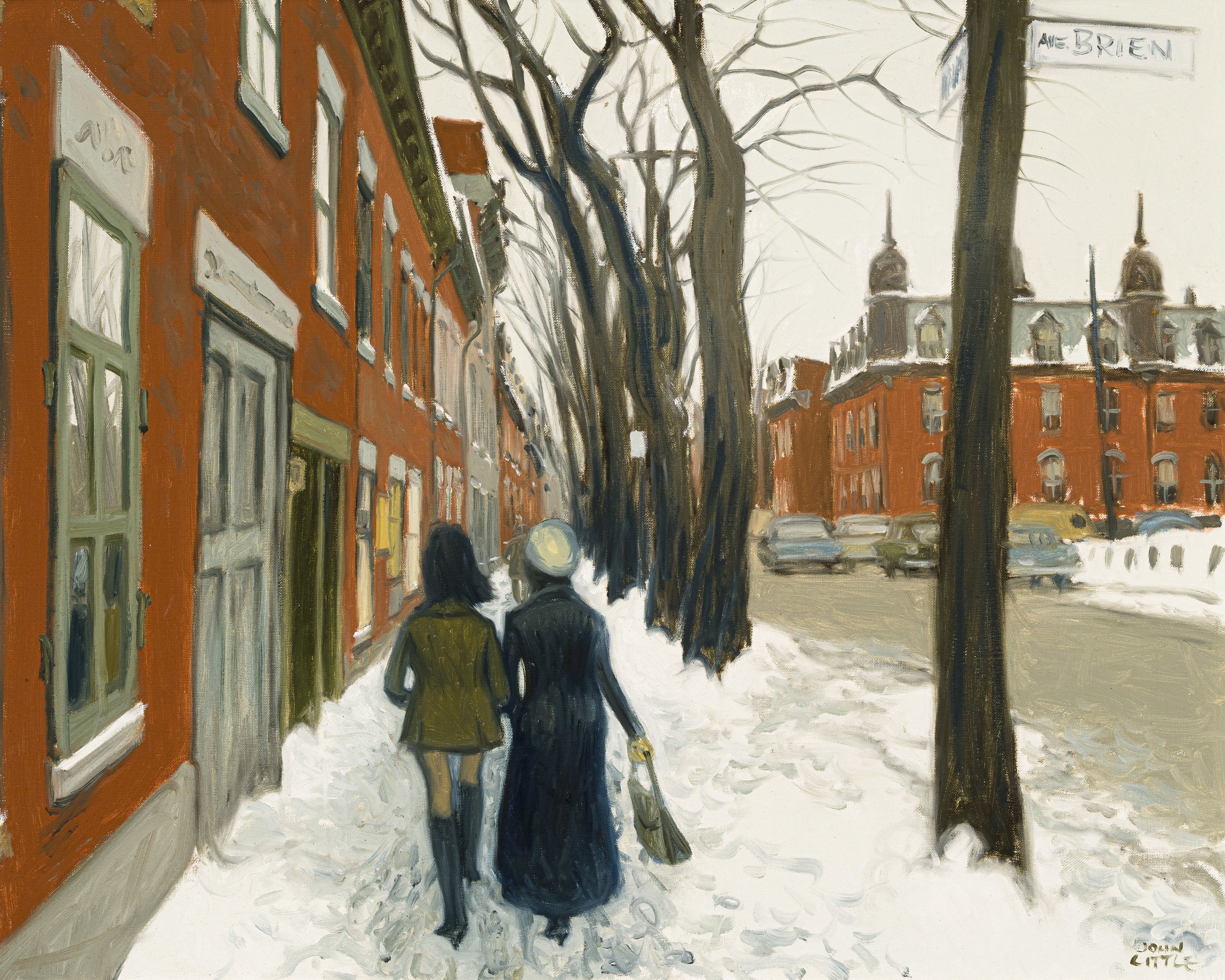 John Little, Jeunes Filles, Rue Beaudry
Oil on canvas, 24 x 30 in (61 x 76.2 cm)
1970