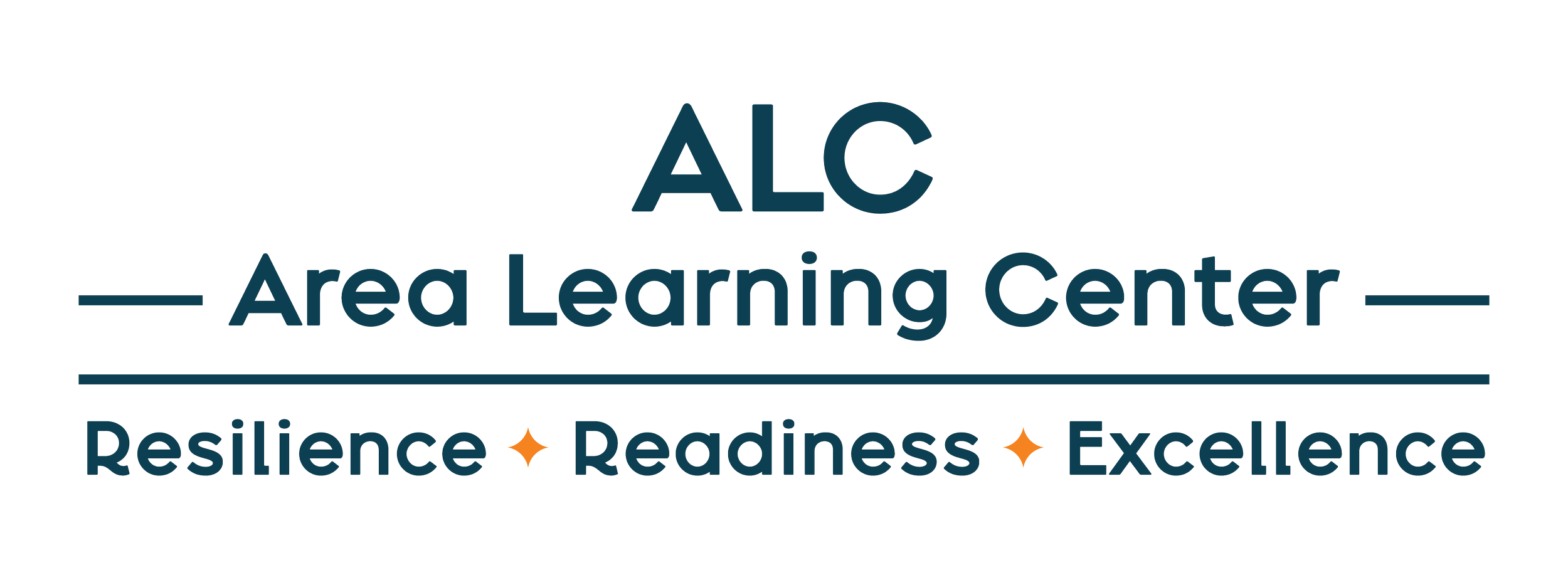 Logo of ALC Area Learning Center with text 'Resilience, Readiness, Excellence'