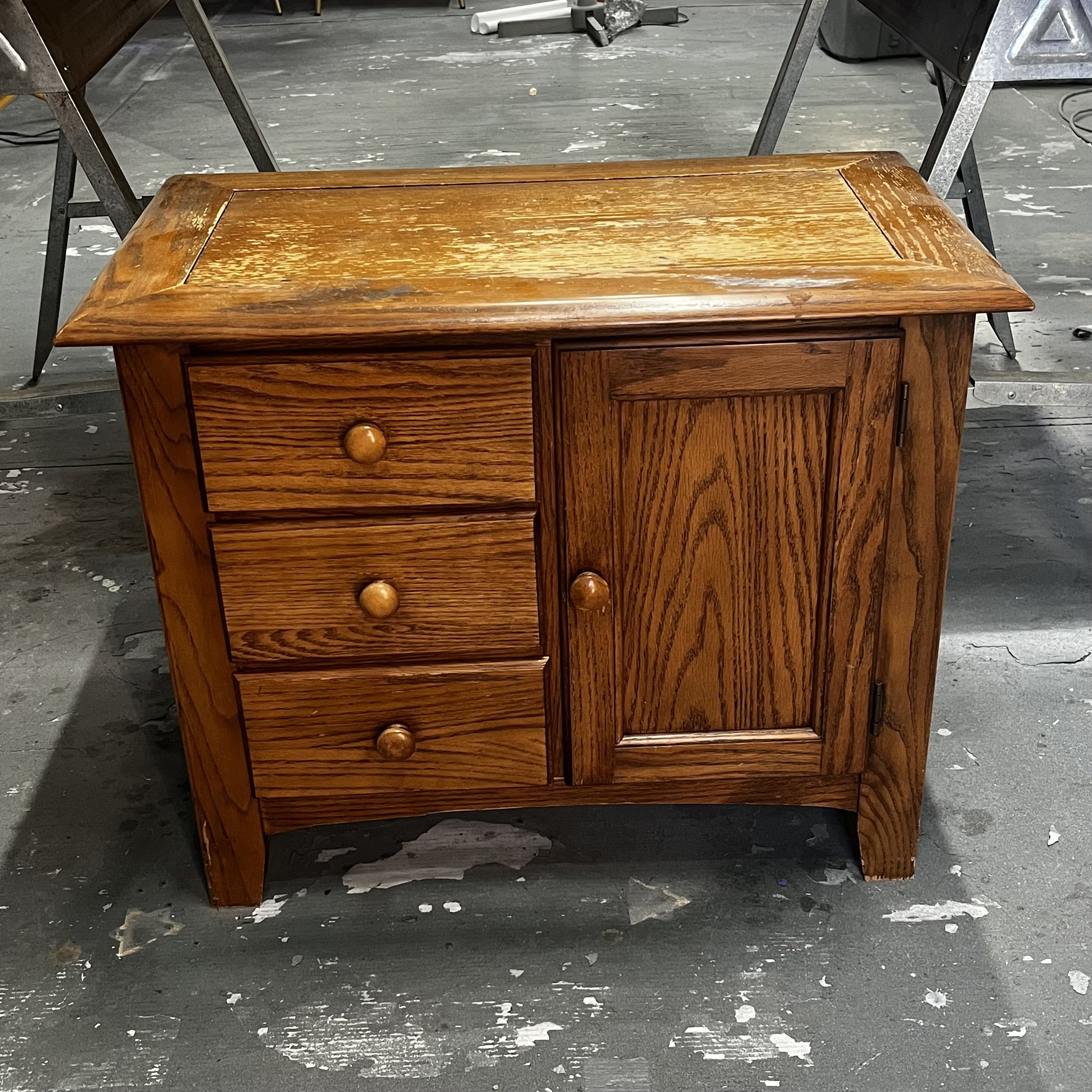 3 Drawer &amp; Door End Table/Night Stand