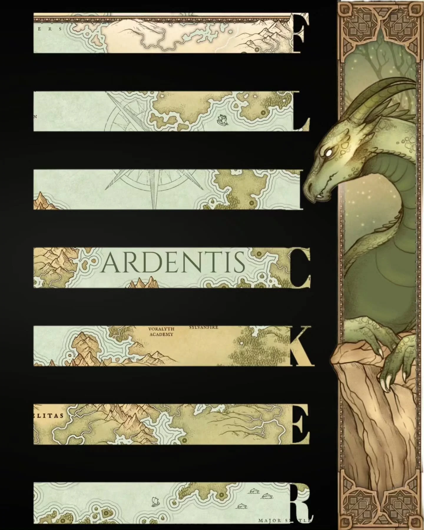 A little sneak peek at my next book title...😉 and a teaser of its glorious map made by @cartographybird. Full map reveal to come!