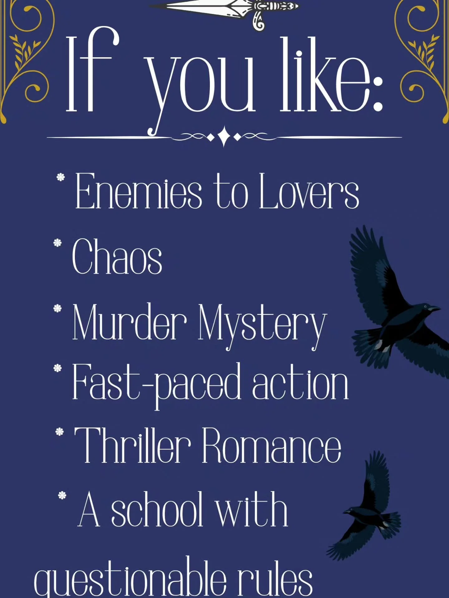 Are you ready for a killer education?
Hellspire Academy is a mix between Wednesday Addams and St Trinians. (If you know, you know 😉)
The second book is in the works, publication fastly approaching! 
Would you survive your first year?

#thrillerroman