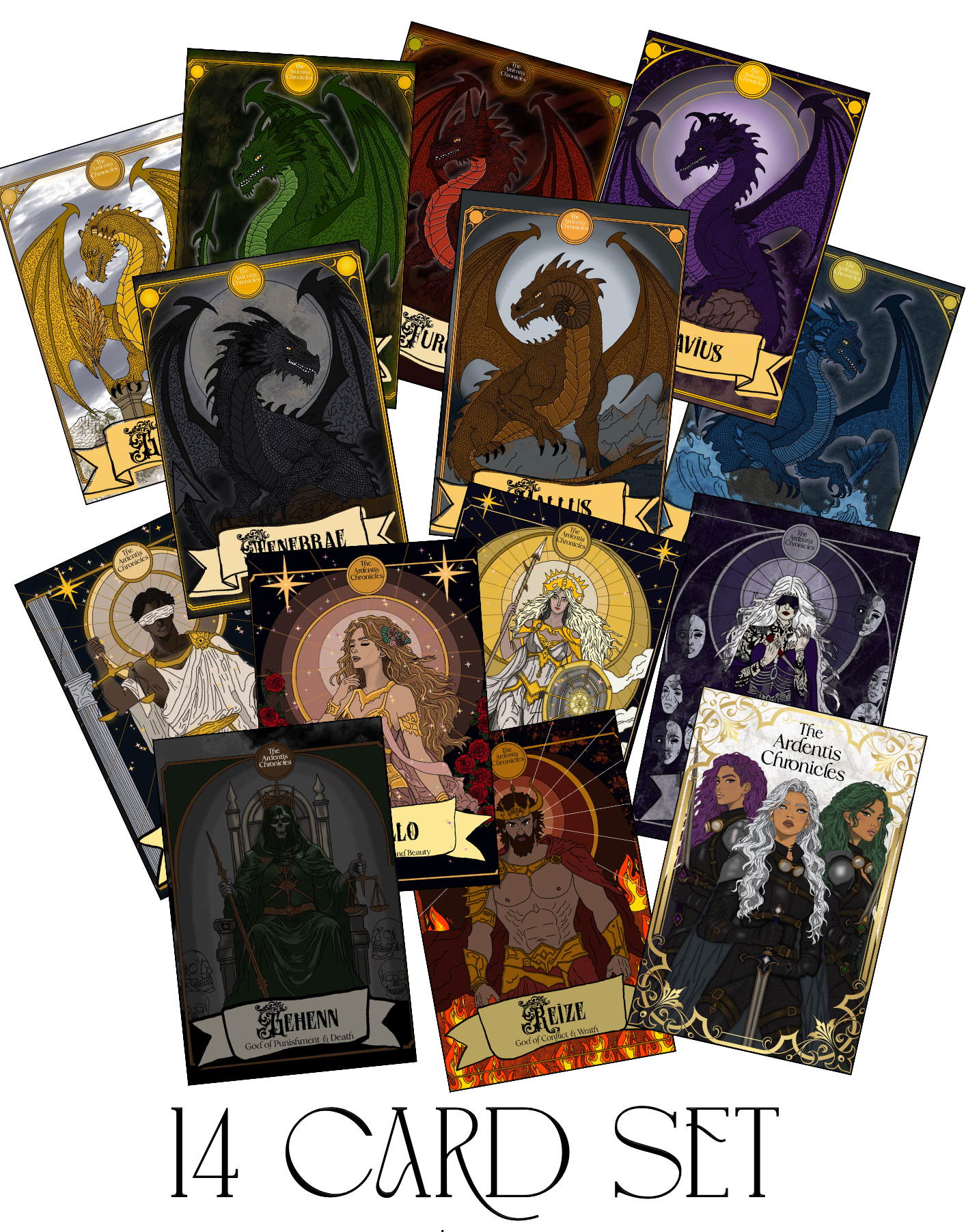 Ardentis Gods, Goddesses, and Dragons 14-Card Pack