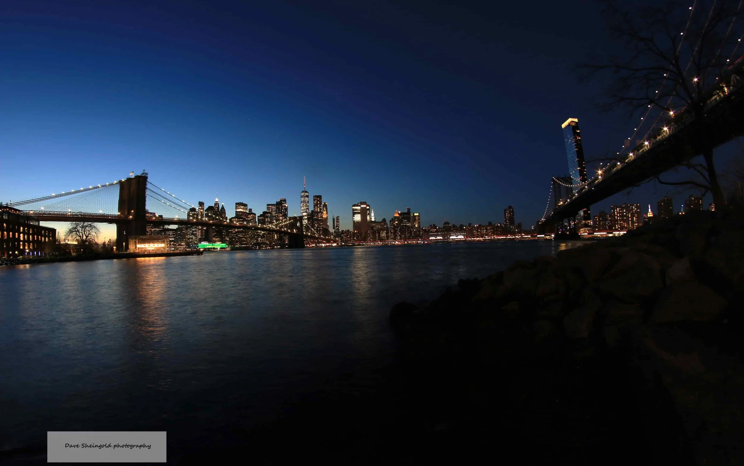 Brooklyn and Manhattan bridges, from Brooklyn Bridge Park