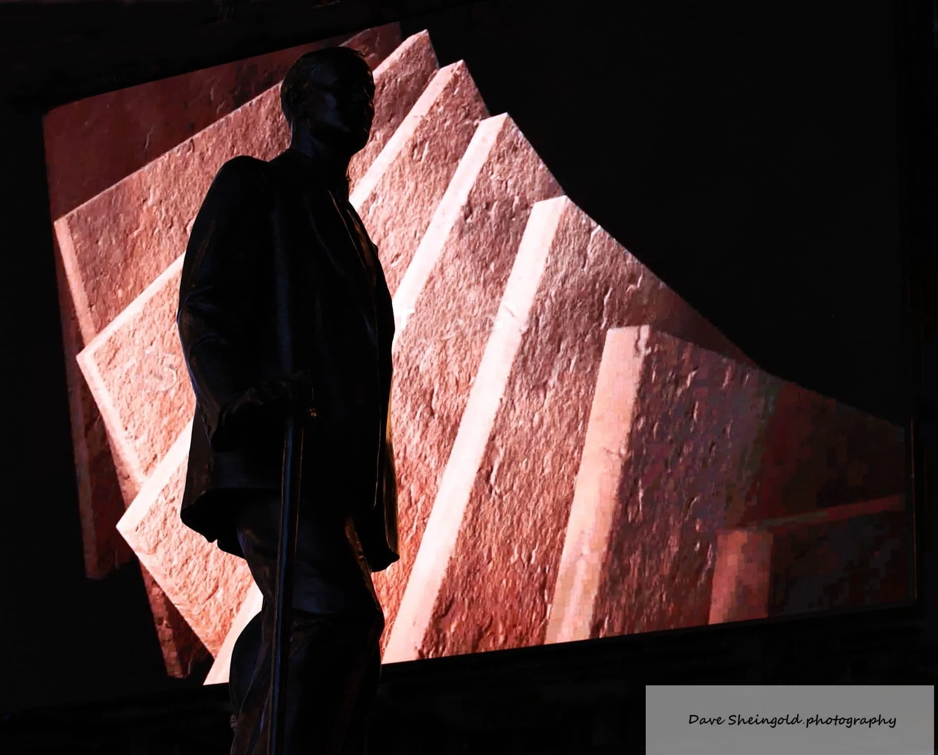 Art vs art, Times Square statue and ad