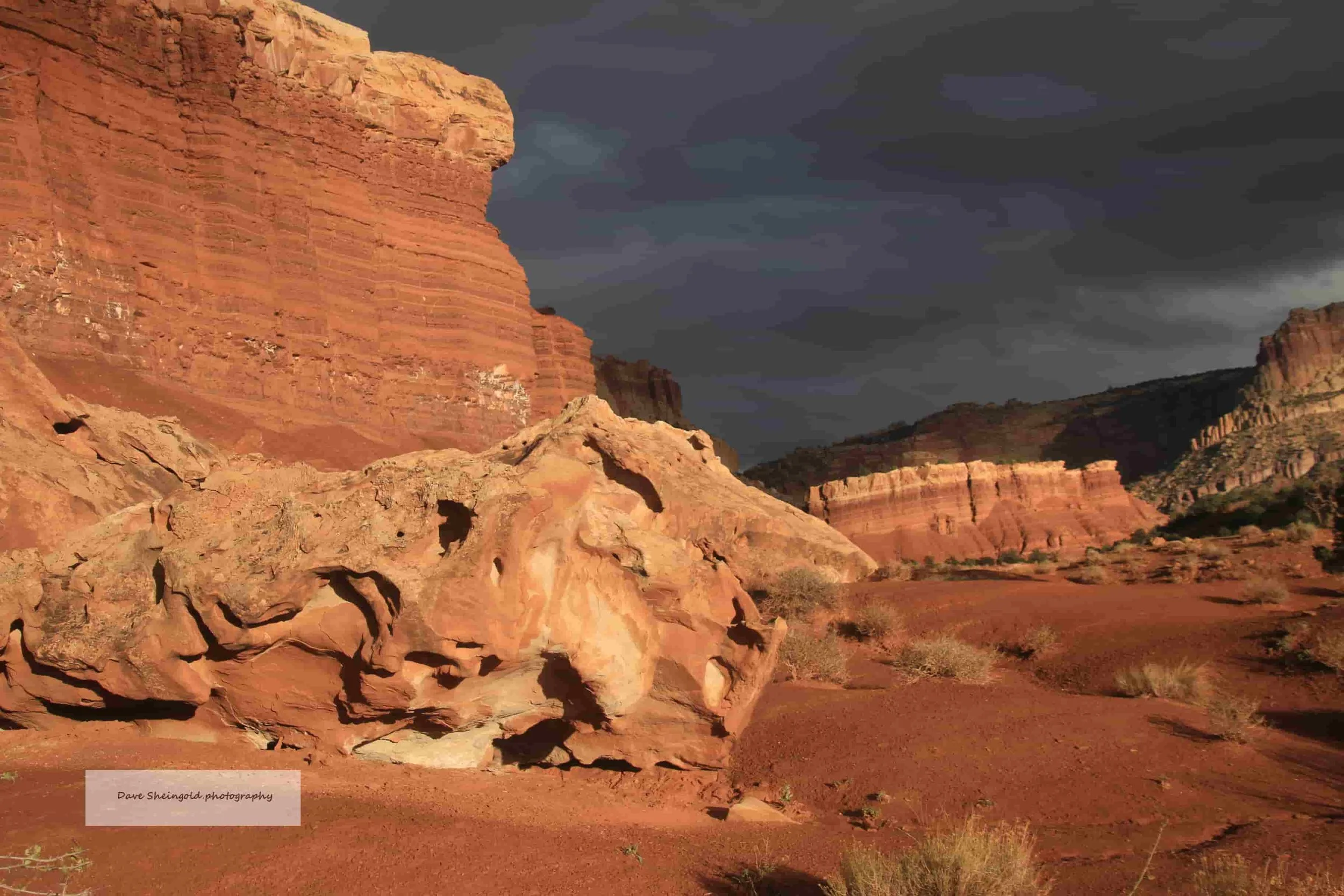 Sun breaking through, Capital Reef National Park