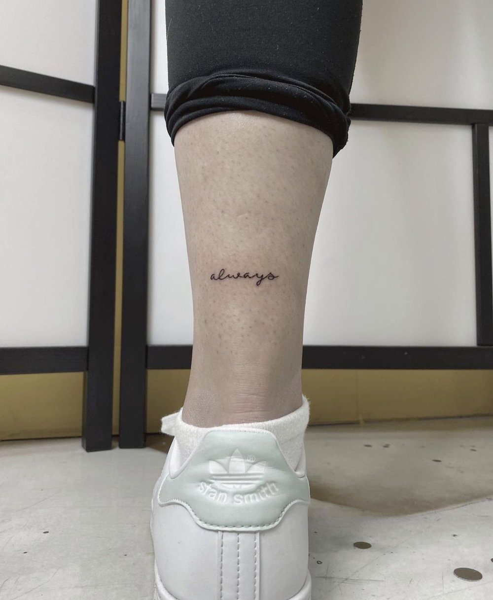 photograph of fine line tattoo design