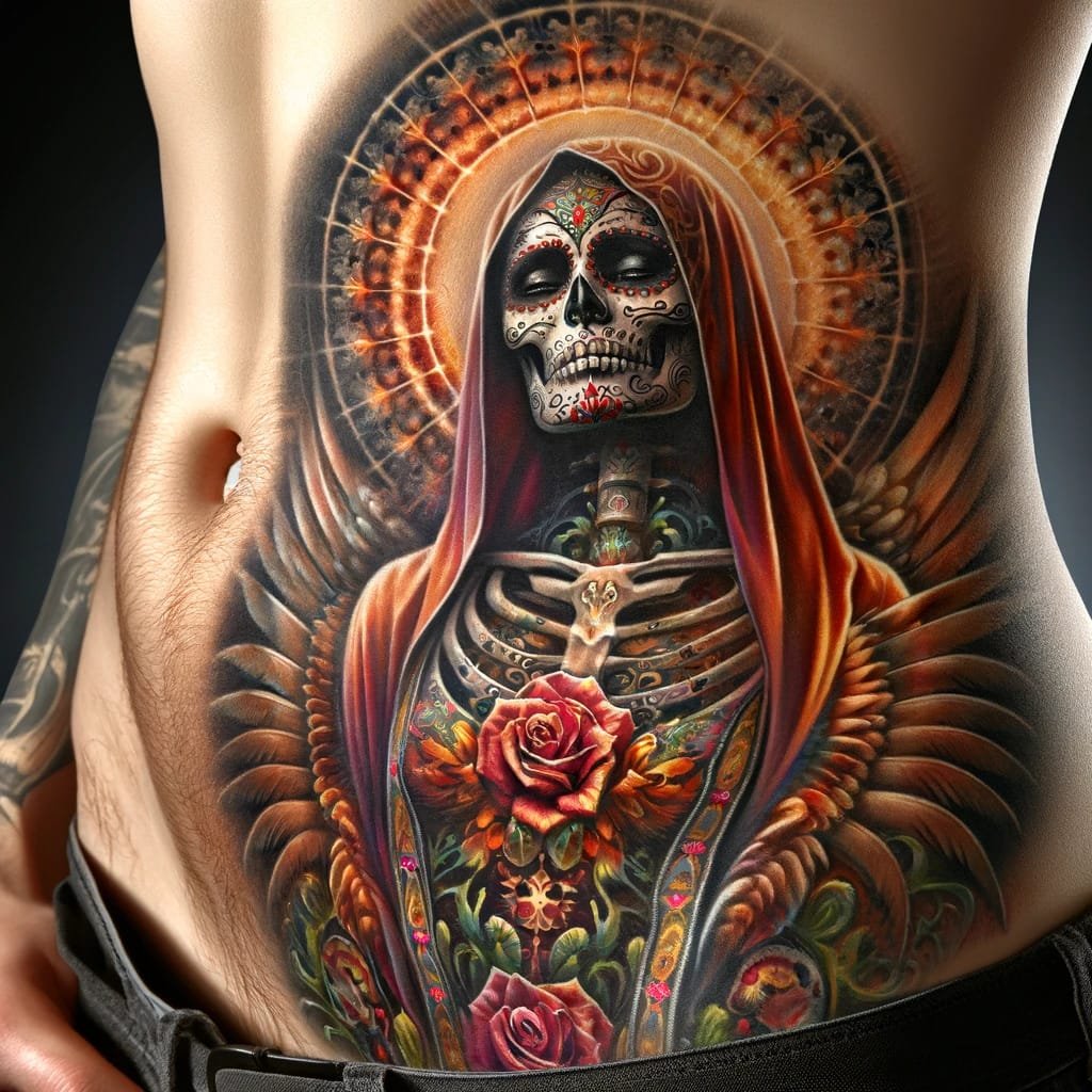 santa muerte tattoo