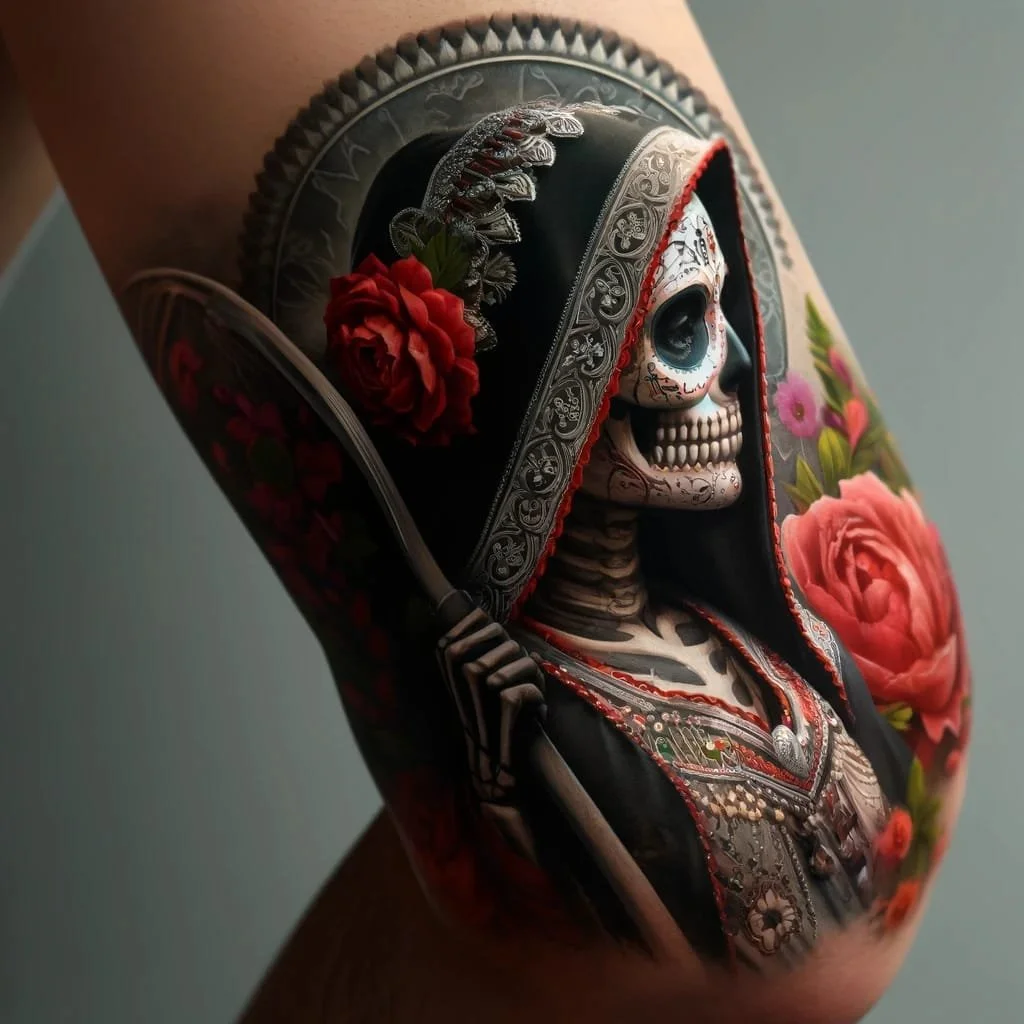 santa muerte tattoo