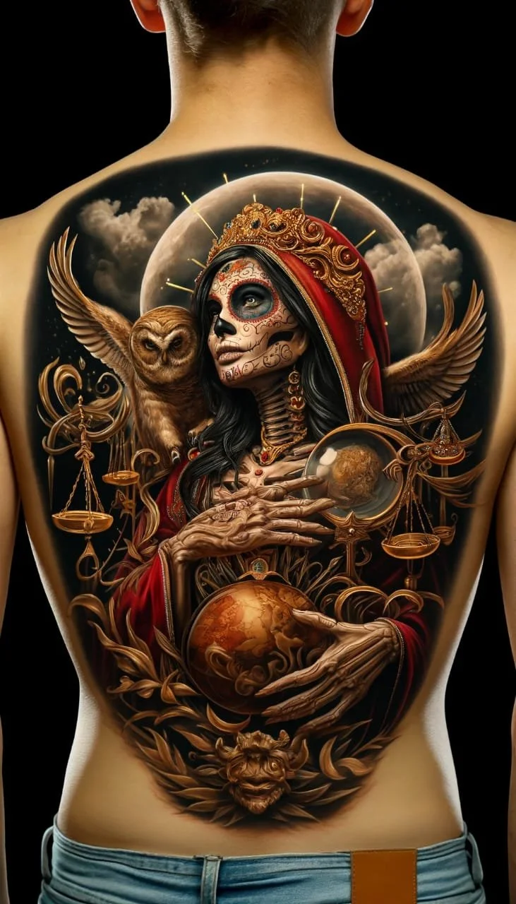 santa muerte tattoo
