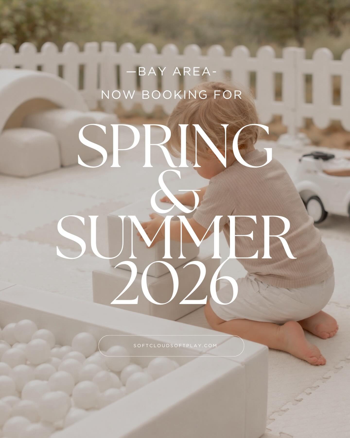 Spring days &amp; summer play ☀️🌸
Now booking Spring + Summer 2026 for soft, dreamy celebrations. Soft plays &amp; more! DM to save the date 📩