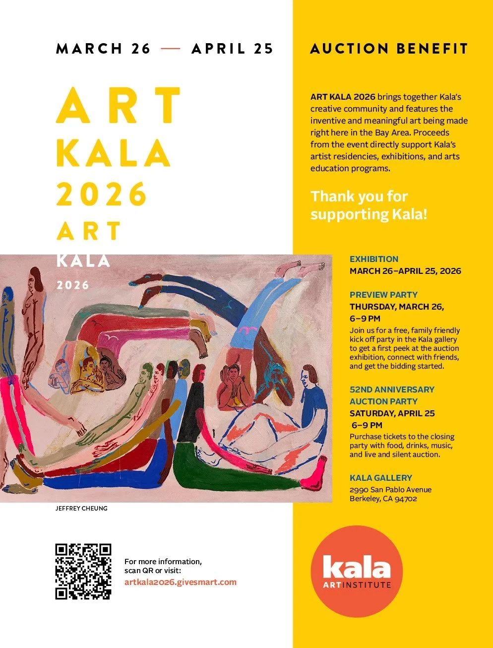Happy to have a small painting in the upcoming Art Kala 2026 Benefit Auction. Please come support this amazing place. KALA is such a catalyst in supporting creative culture, especially for young artists. 

May Just Fade, 2025

Acrylic on canvas

14 x