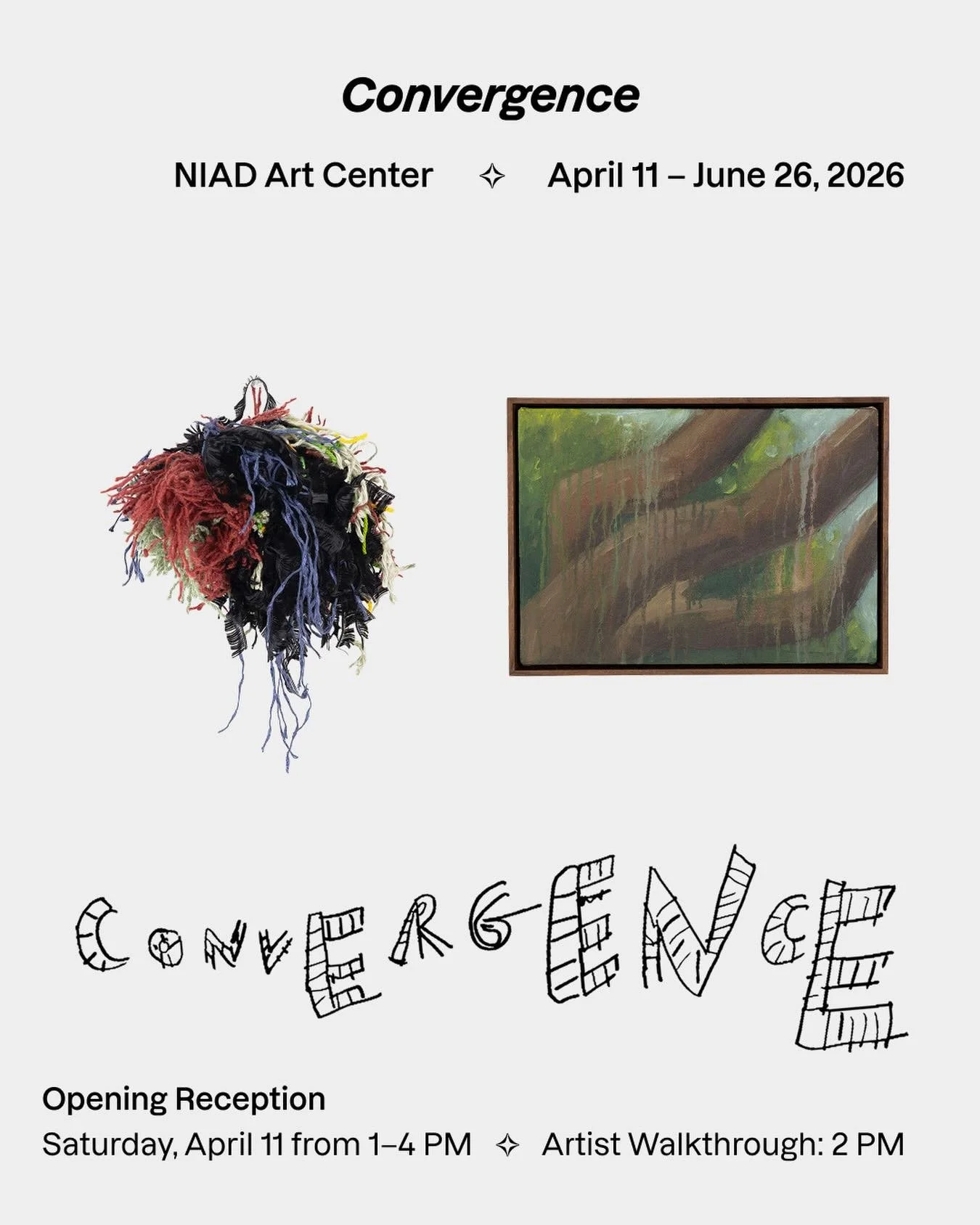 Happy to be showing this piece at NIAD Art Center!! Pairing my work with Felicia Griffin, the first artist I was exposed to when I visited NIAD for the first time. Immediately, I fell in love with her fun and expressive work. 

COME TO THE OPENING AP