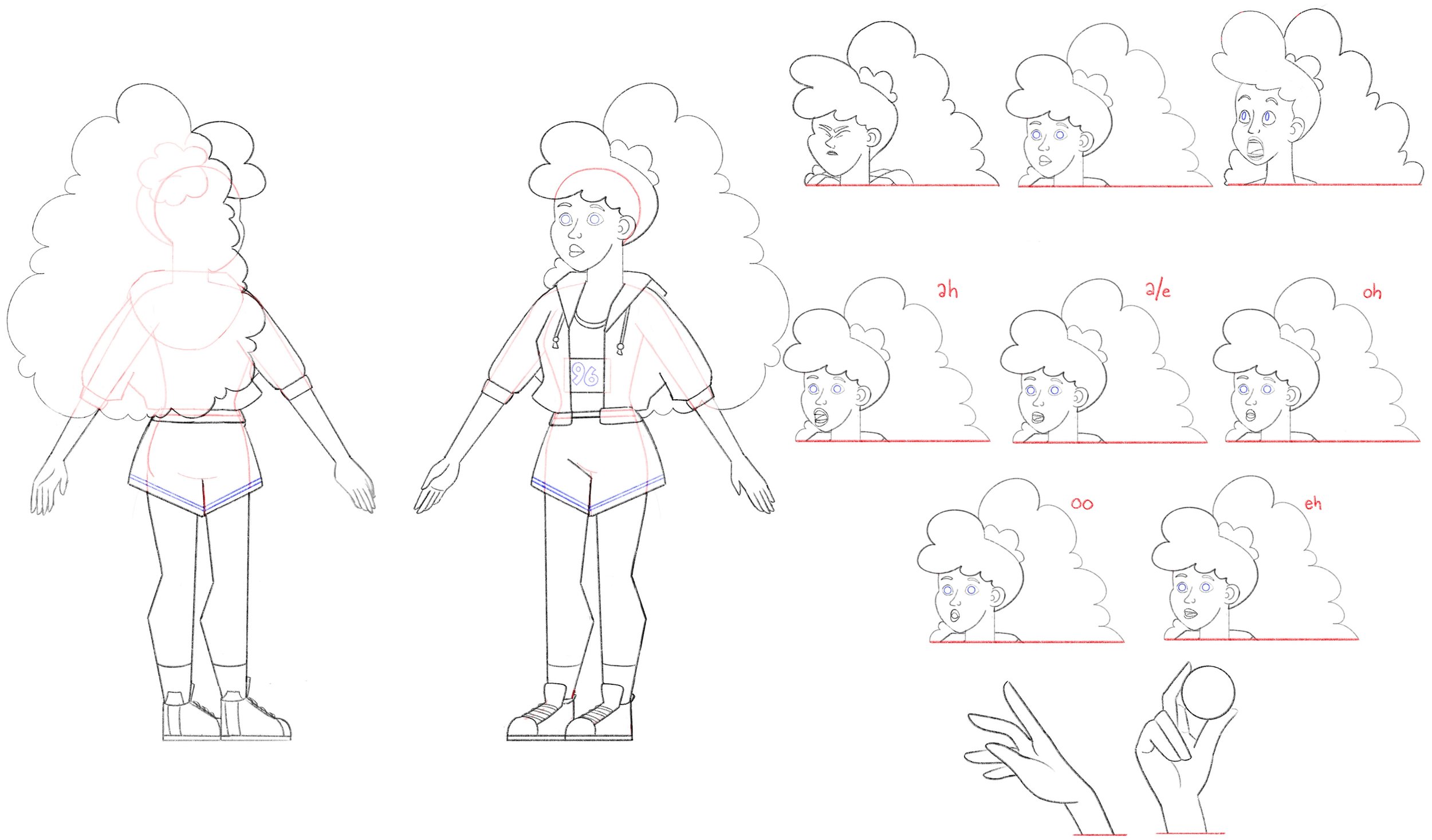 80's track star design for animation