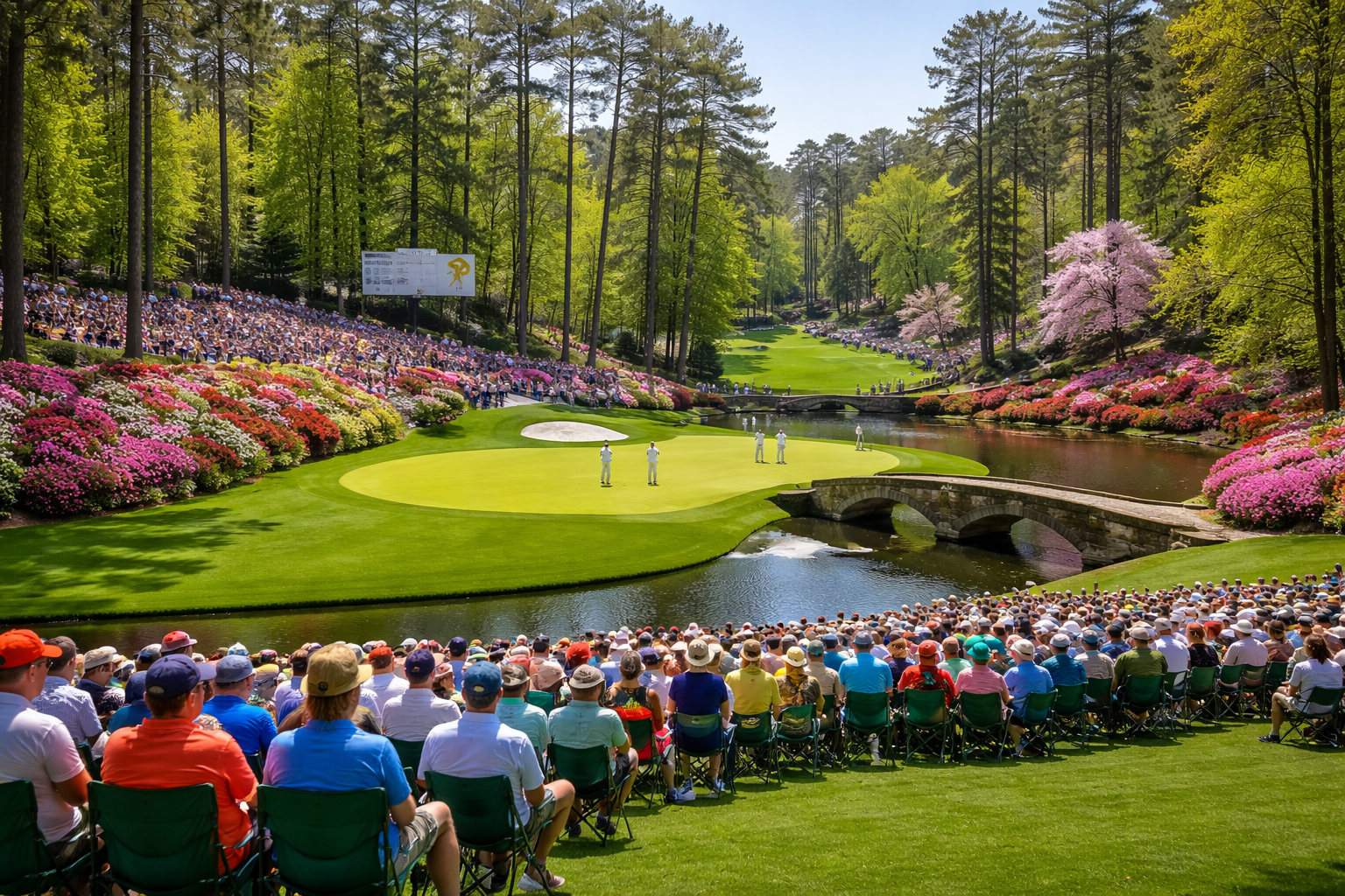 Crowd at Masters Golf Tournament