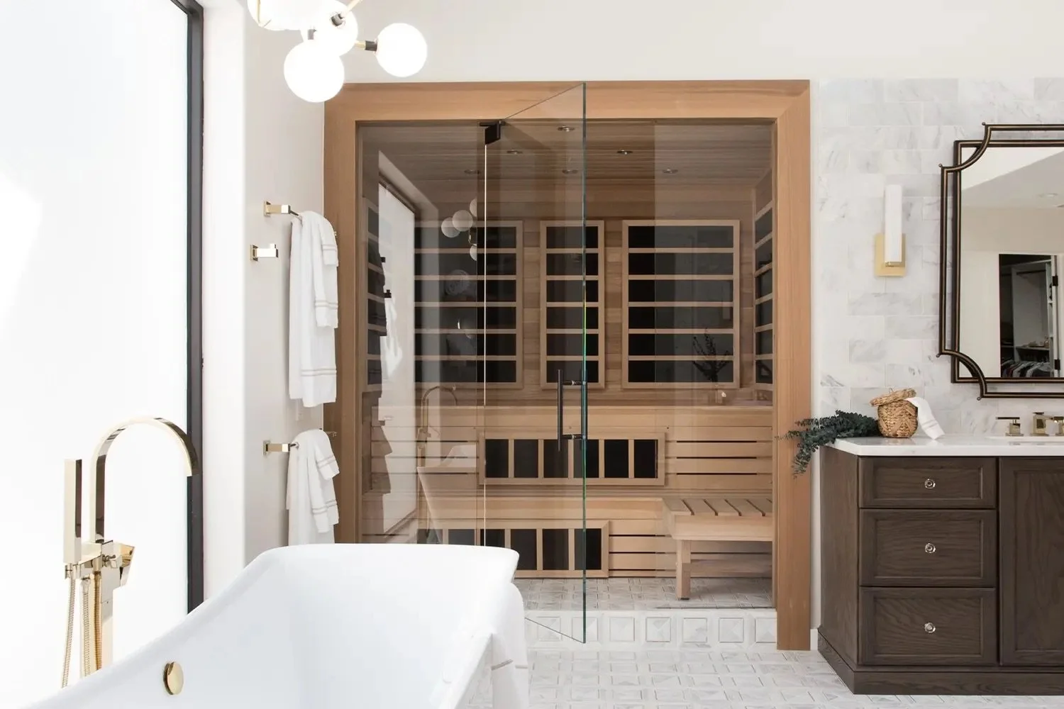 Custom hybrid infrared traditional sauna