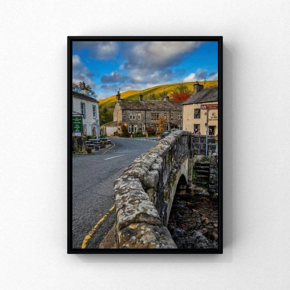 Kettlewell photographic print shown in a black frame; frame not included