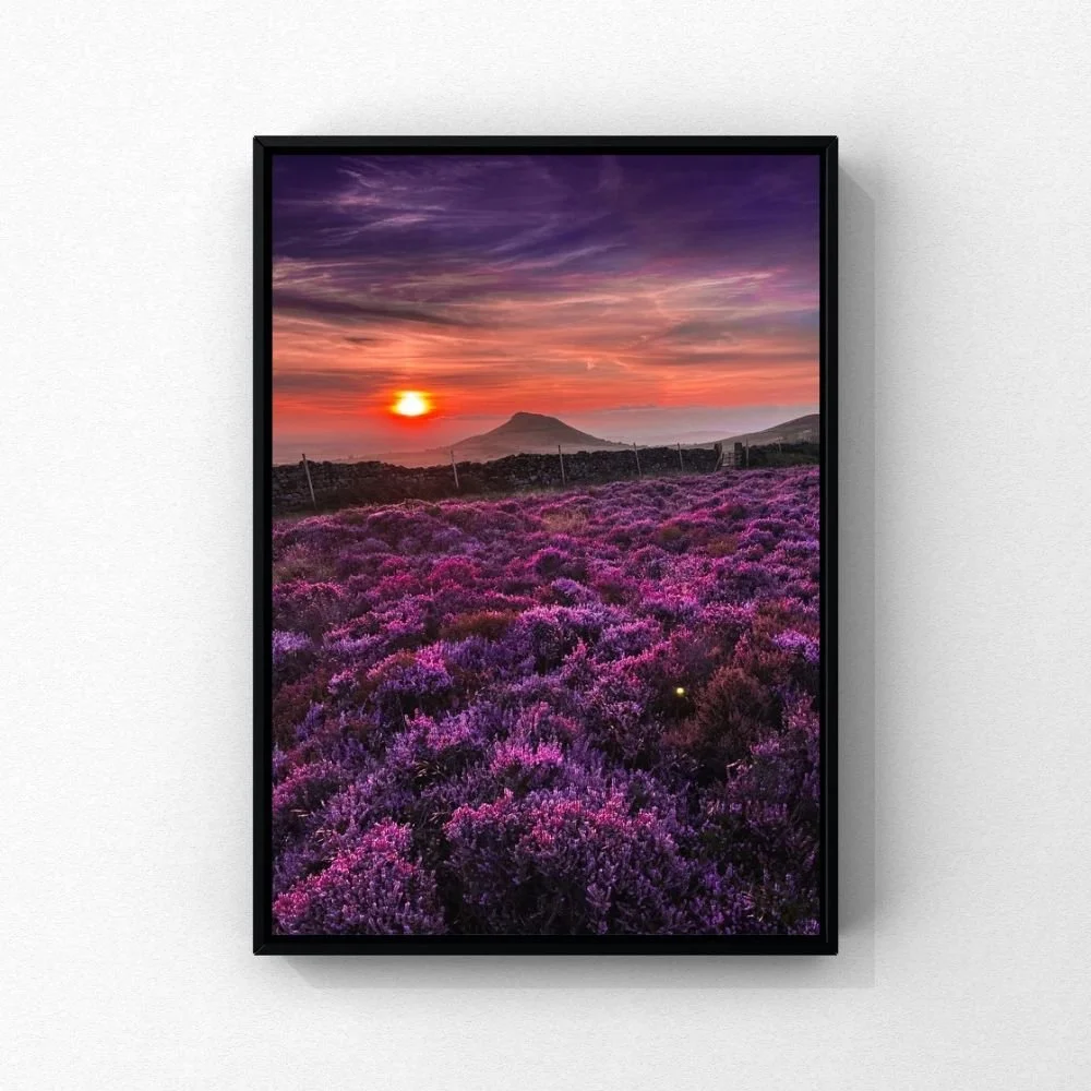 Moor Magic photographic print shown in a black frame; frame not included