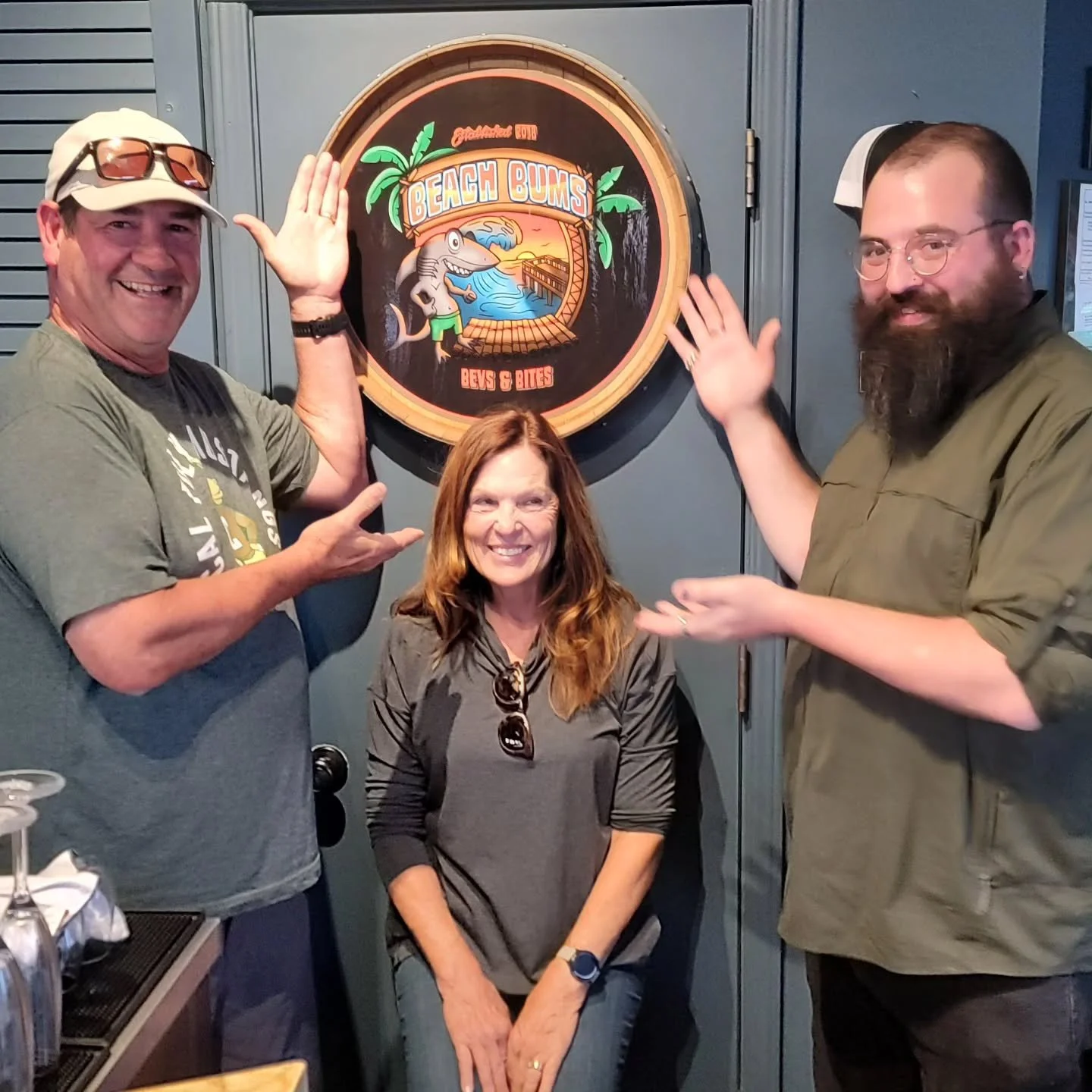 Congrats to the winners of tonight's trivia...The Adams Family.....the guy in the cap looks like Uncle Fester!  Smart family for sure...Champions!