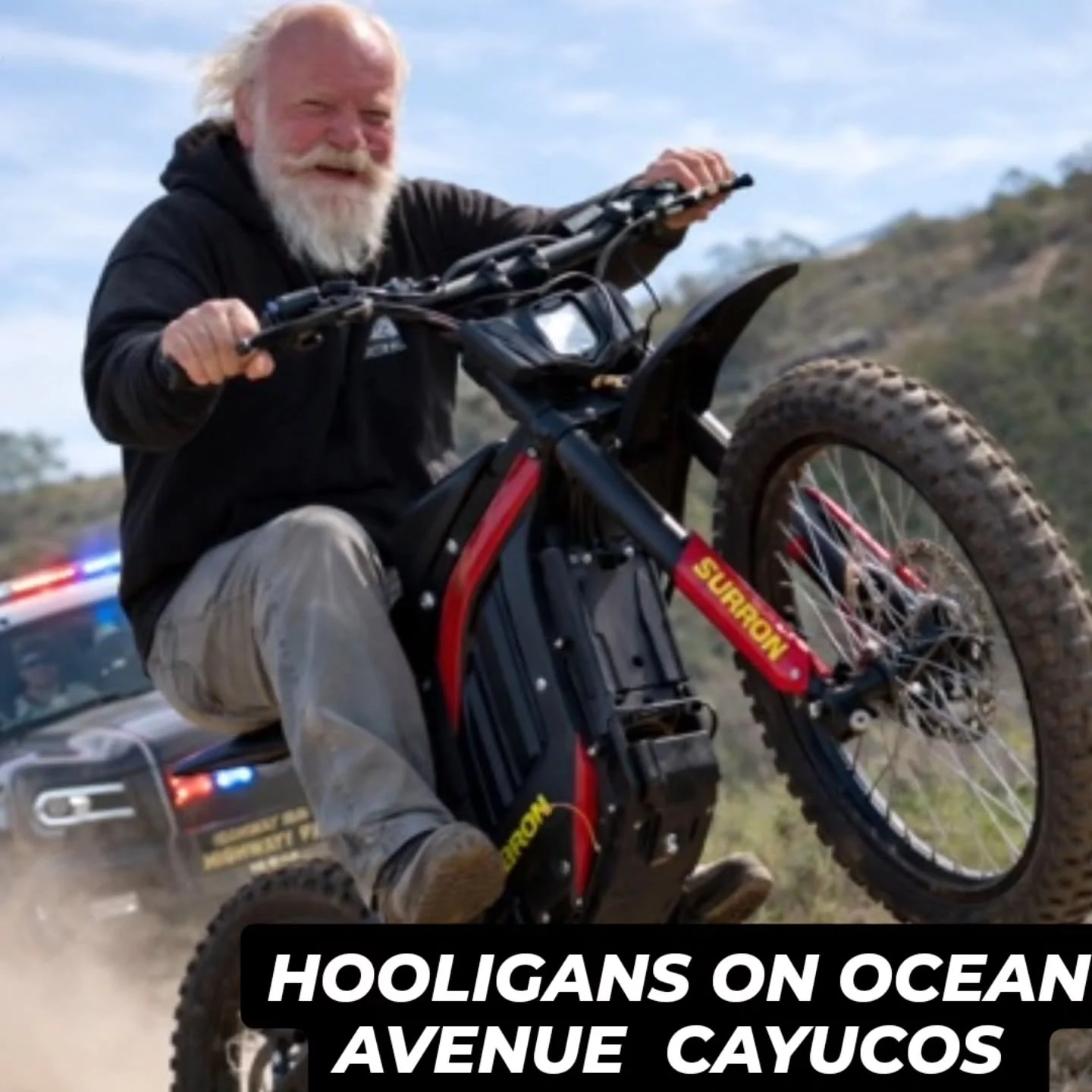UPDATE:  Be on the watch out for e-bike  hooligans ...check out the Oceanview deck @beachbumscayucos this weekend!