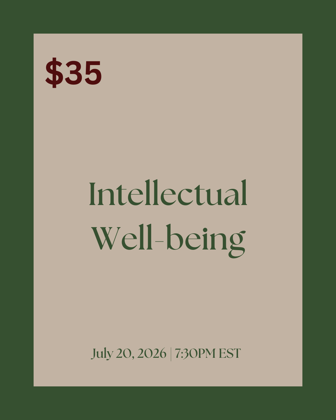 Intellectual  Well-Being