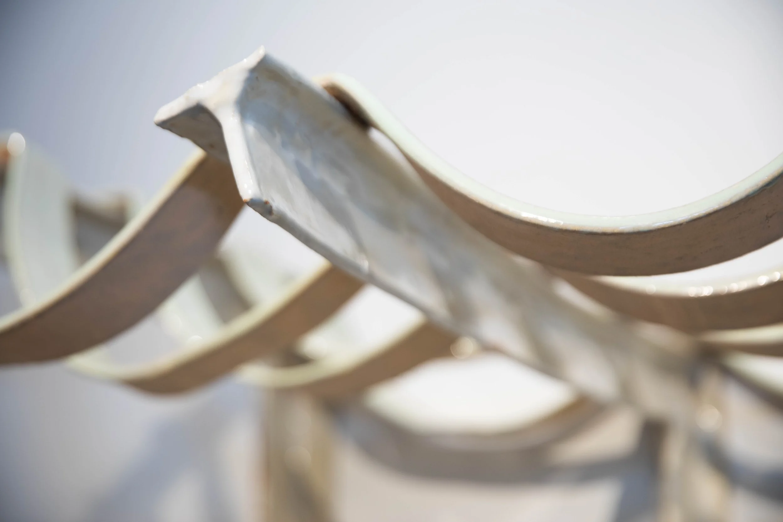 Charlie Lambert
Bearing Weight (detail)
2024
Ceramic, glaze, oil pastel, wild clay harvested in Virginia
Dimensions variable 