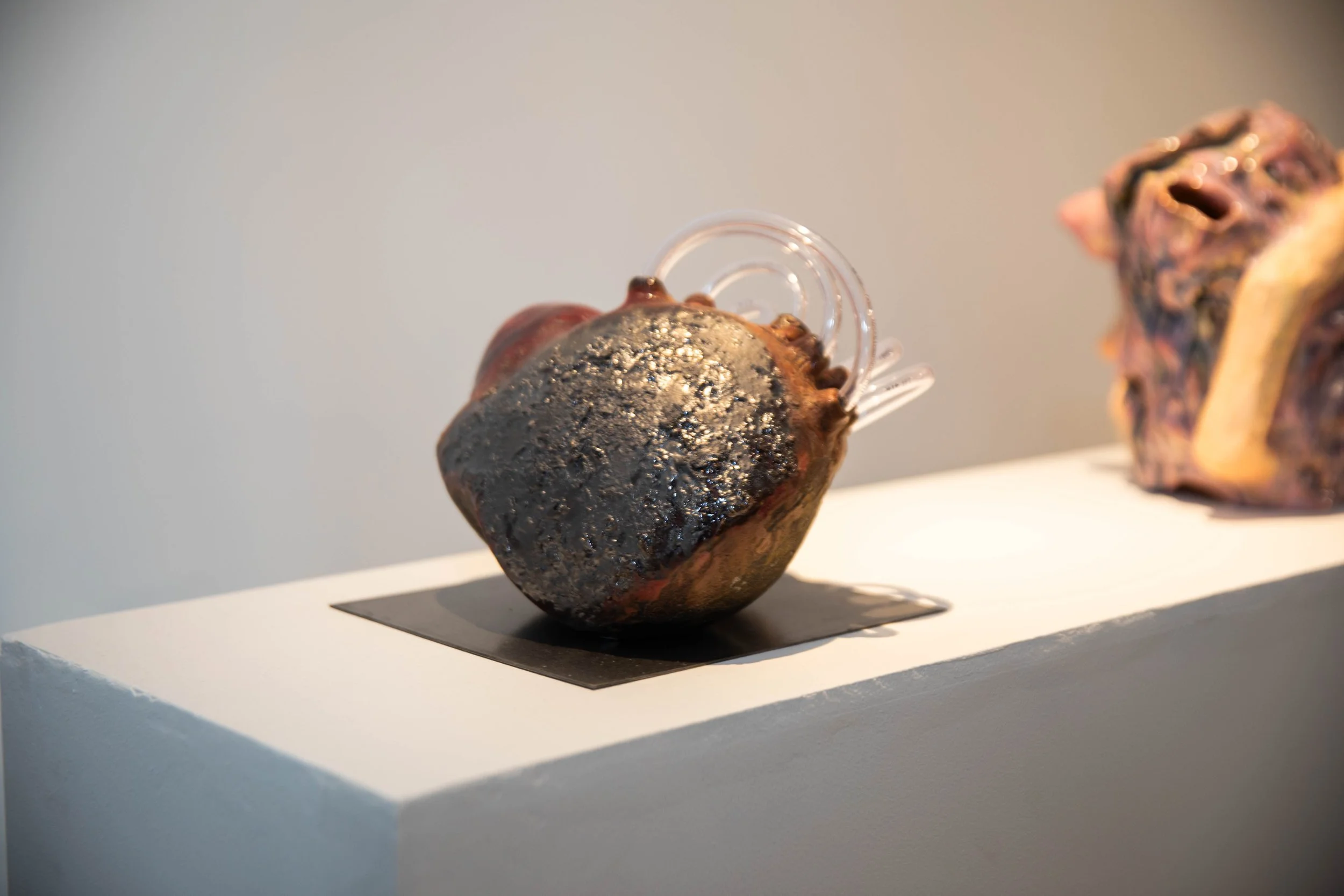 Patrick Bell
Perfusion (detail)
2025 
Ceramic, glaze, acrylic tubing, steel 
7.5 x 9 x 8.5 in
19.05 x 22.86 x 21.59 cm