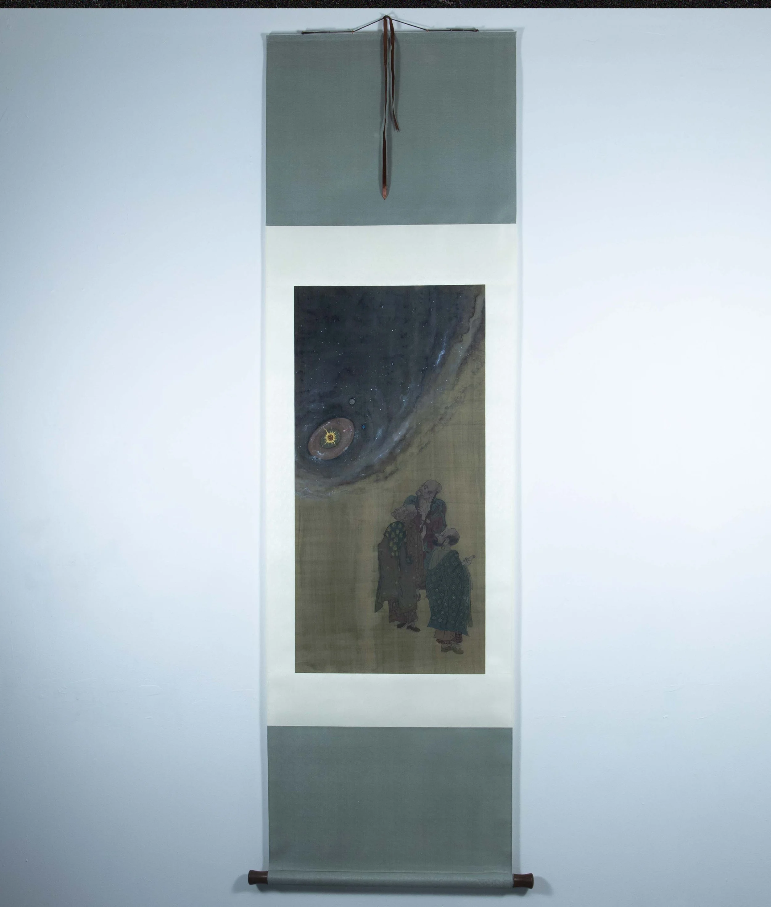 Zhiqian Wang
We Meet, When Earth Rises
2023
Ink and mineral color on silk
27.5 x 80.7 in.
70 x 205 cm.
