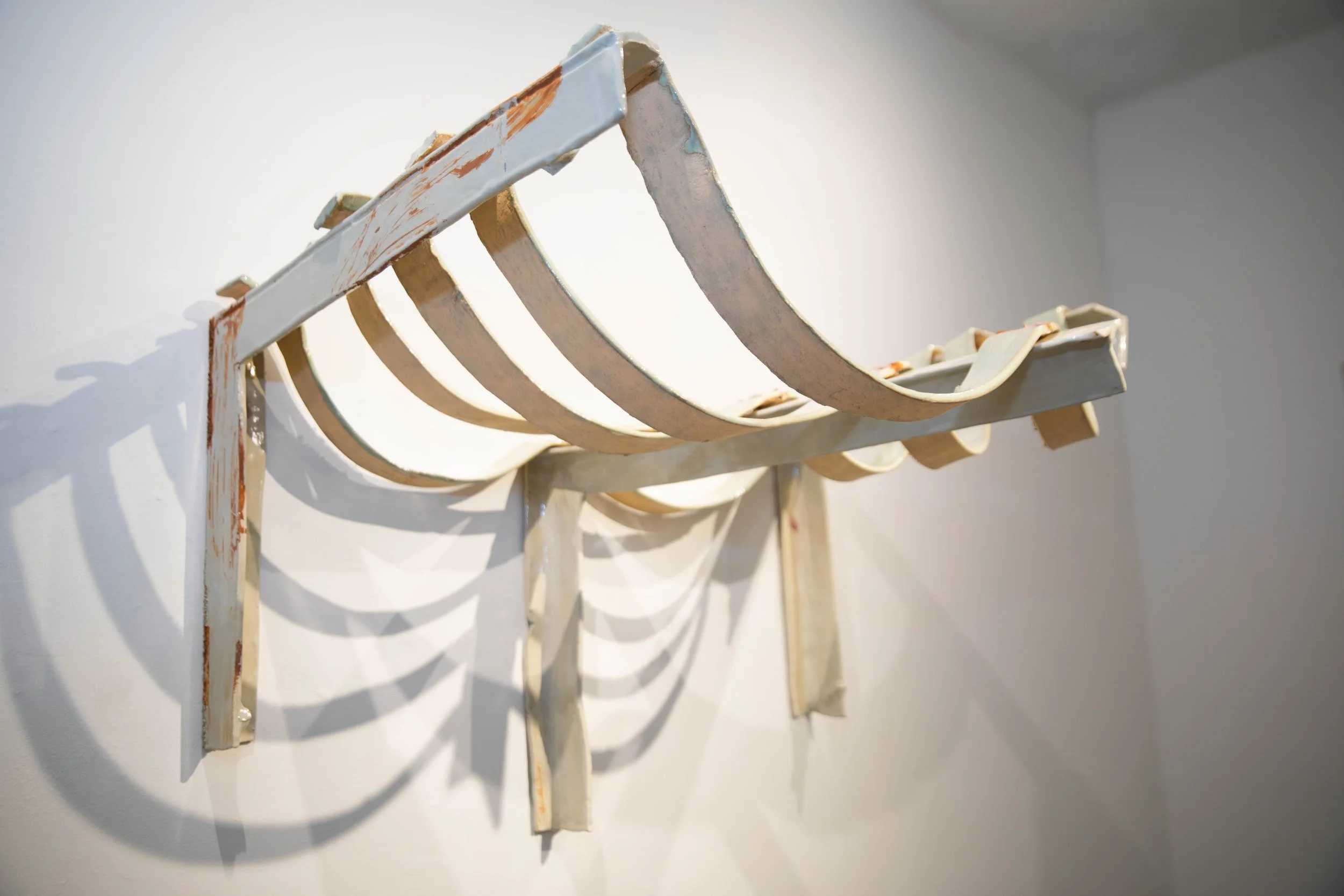 Charlie Lambert
Bearing Weight (alternate view)
2024
Ceramic, glaze, oil pastel, wild clay harvested in Virginia
Dimensions variable 