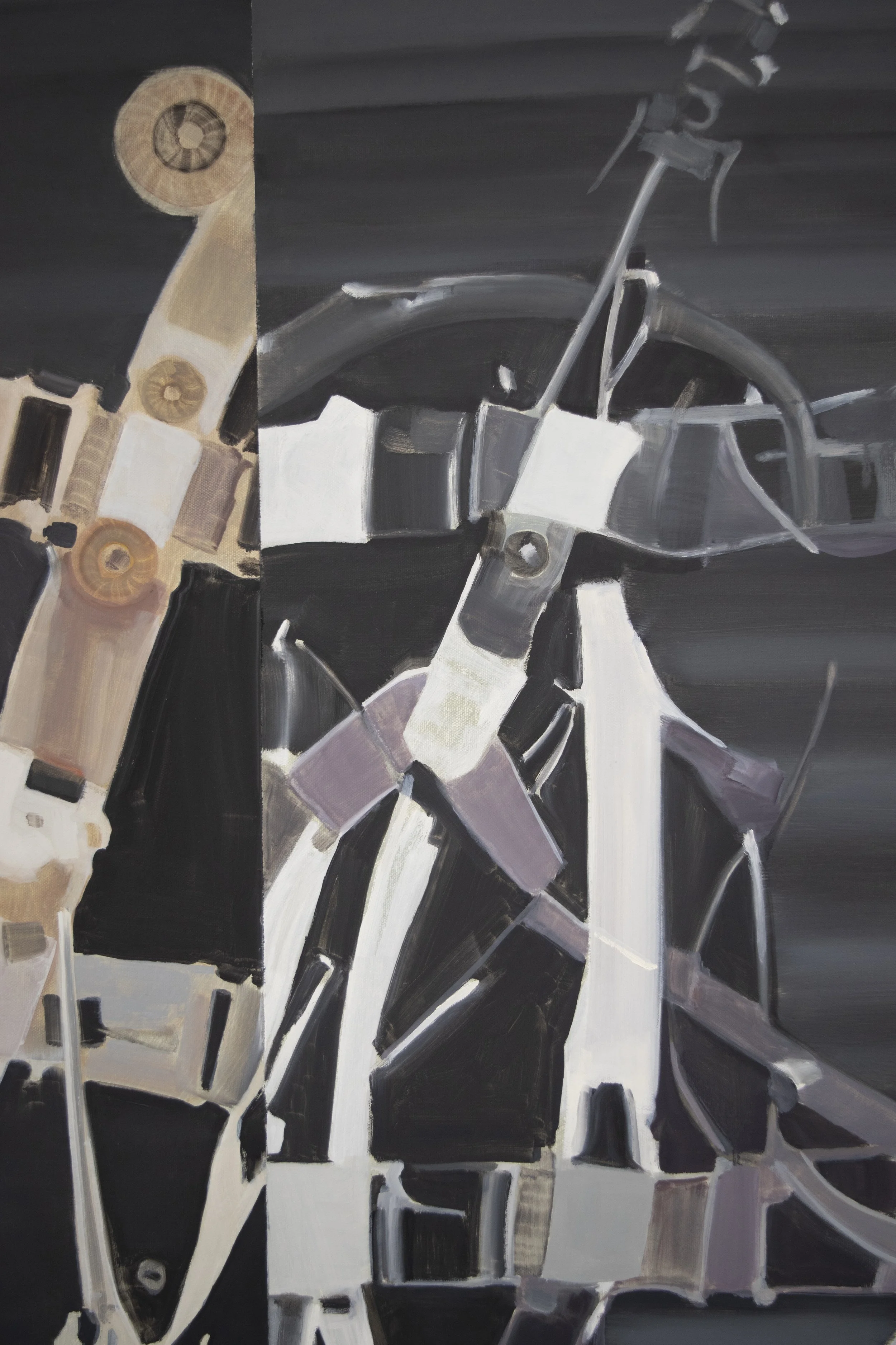 Parker Conrad  
Possible Unconscious Resistance to the Will of the Surgeon (detail), 2026
Oil on canvas
60 x 30 inches
152.4 x 76.2 cm