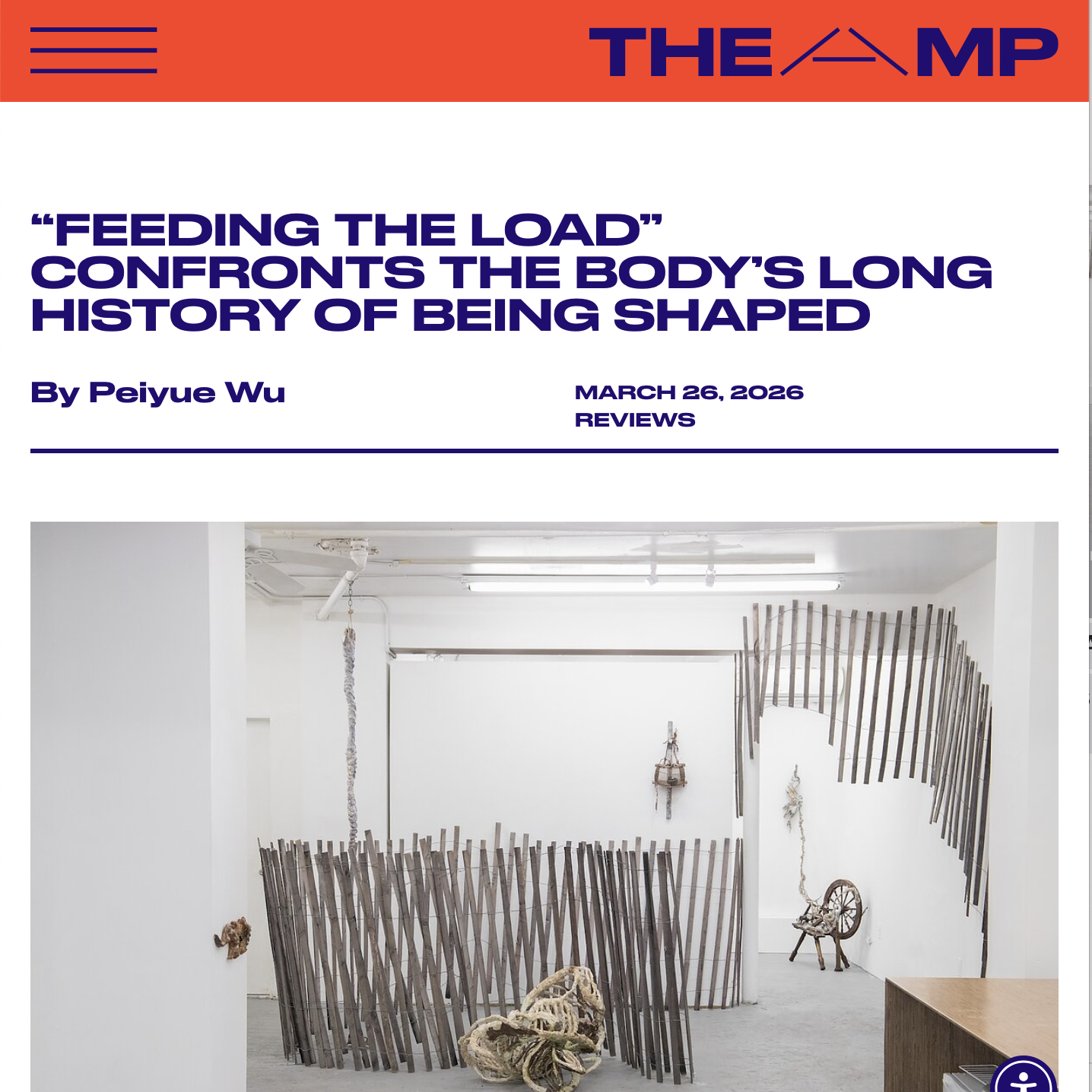Feeding the Load” Confronts the Body’s Long History of Being Shaped
By PEIYUE WU
March 26, 2026
ASIAN AMERICAN ARTS ALLIANCE