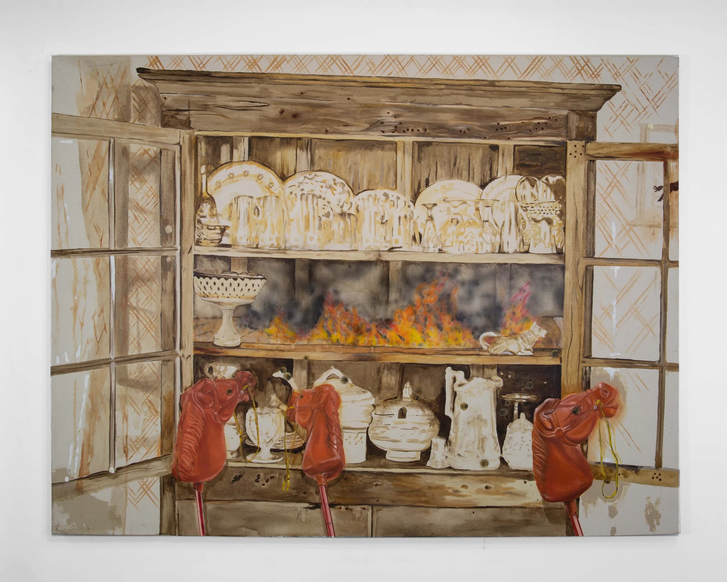 Mariel Rolwing Montes
[Tragic Chorus Sings]
2025
Airbrush and oil on canvas
62.5 x 82.5 in.
159 x 209.5 cm.