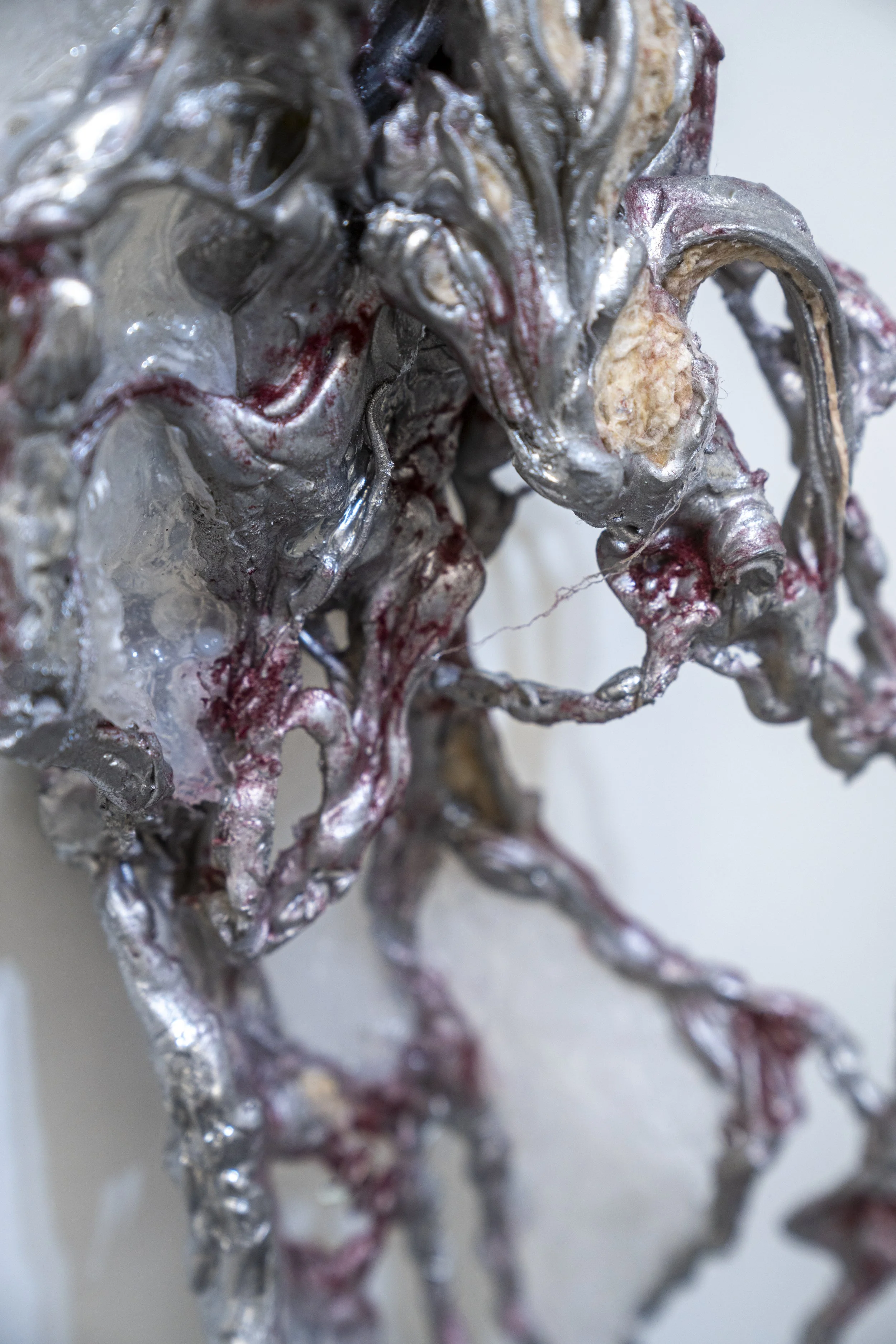 Cass Yao
Anatomy #2 (detail)
2025
Epoxy clay, acrylic pigment, raw silk, silicone, velvet flocking
34 x 24 x 12 in.
86.36 x 60.96 x 30.48 cm.
