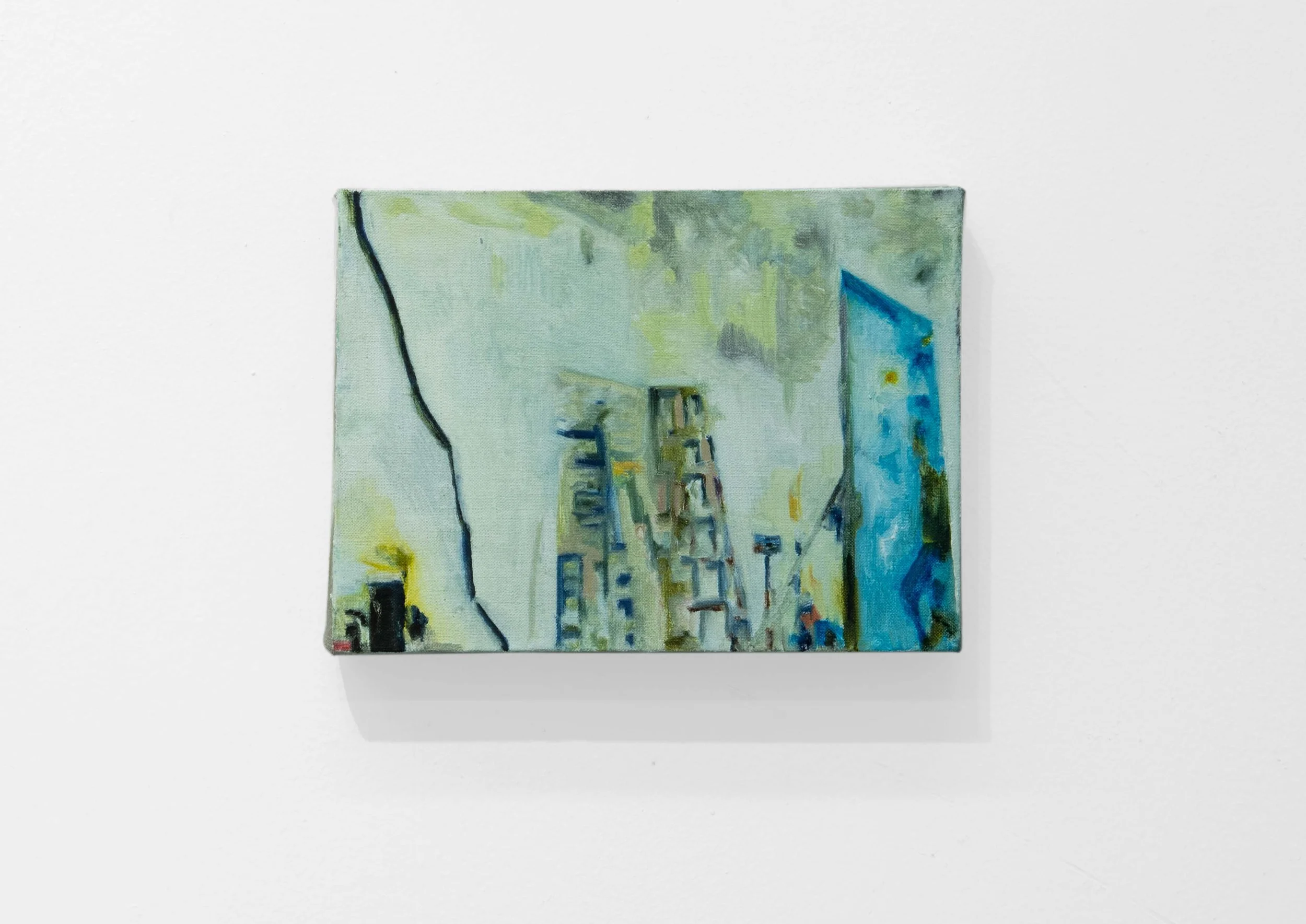 Alex Schmidt
I only have so much time
2025
Oil on linen
5 x 7 x 1.5 in.
13 x 18 x 4 cm.