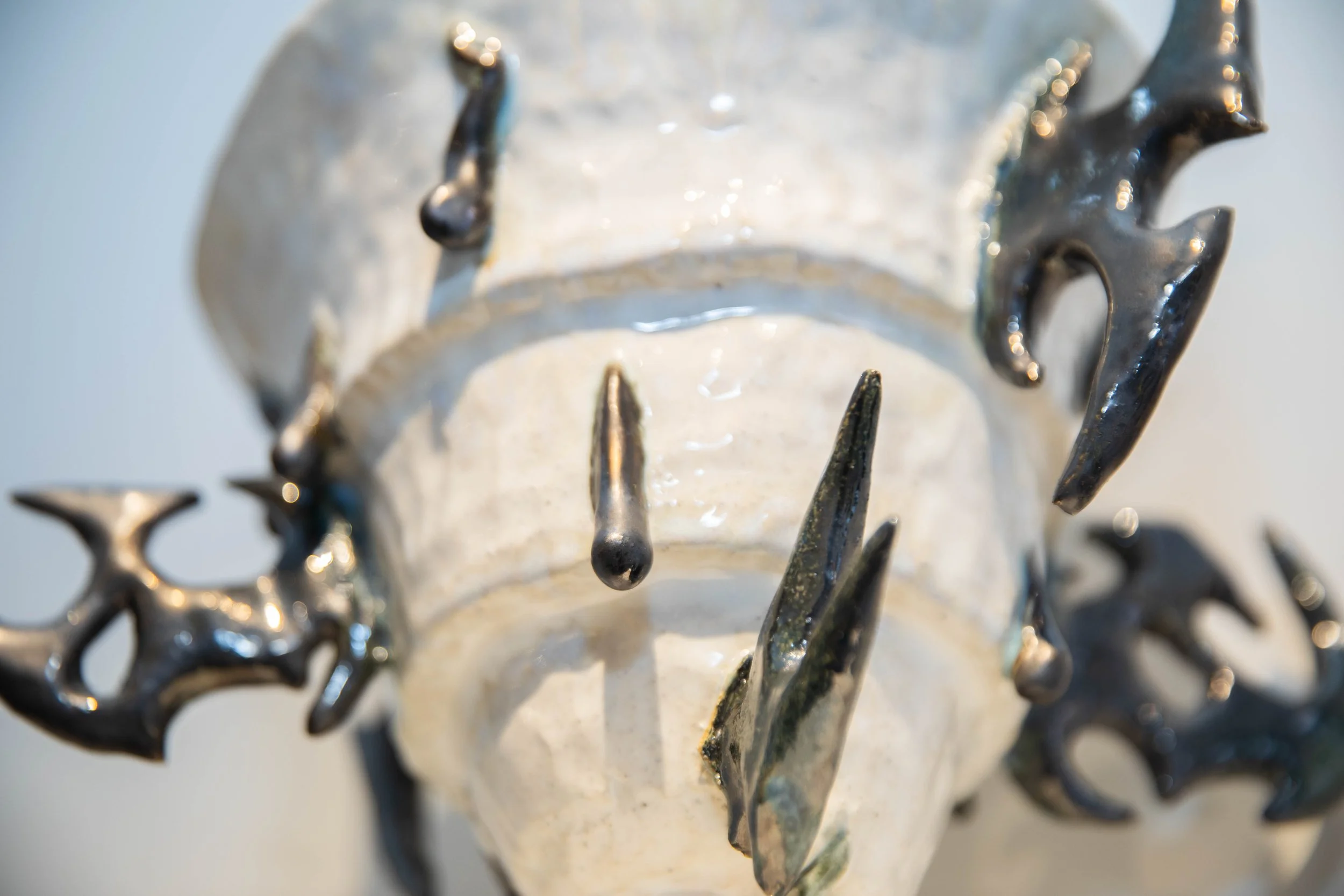 Tucker Claxton
Dominions (detail)
2025
Cone 6 ceramic
12x 12x 10¼ in
30.48 x 30.48 x 25.4