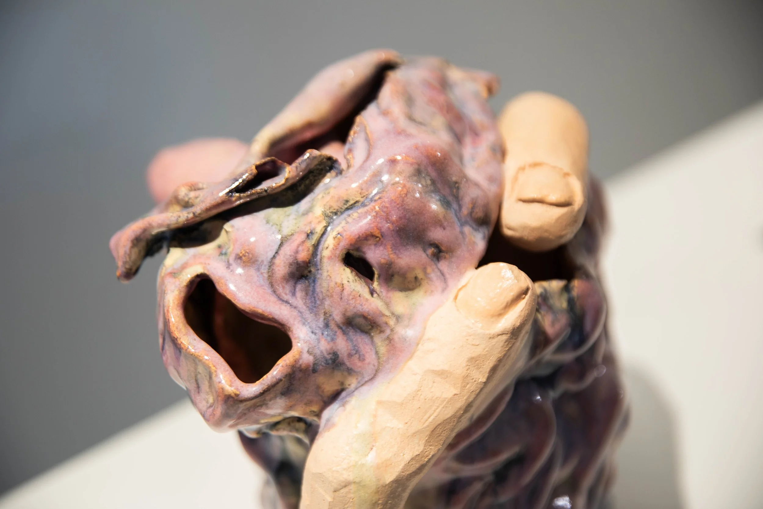 Patrick Bell
Untitled (detail)
2024
Ceramic, glaze, paint, enamel
10 x 10 x 7.5 in
25.4 x 25.4 x 19.05