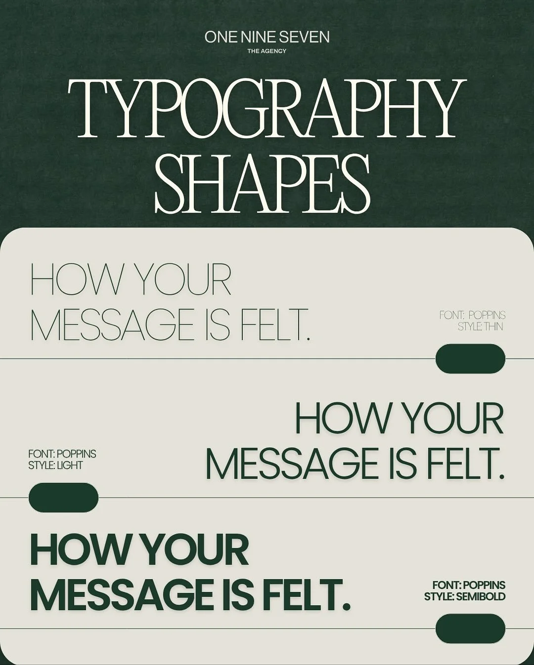 every typeface has a personality. think of the font as the outfit your words wear, it instantly sets the style and mood of your message before a word is even read.

at 197 the agency, we understand that typography is a strategic tool, not an aftertho