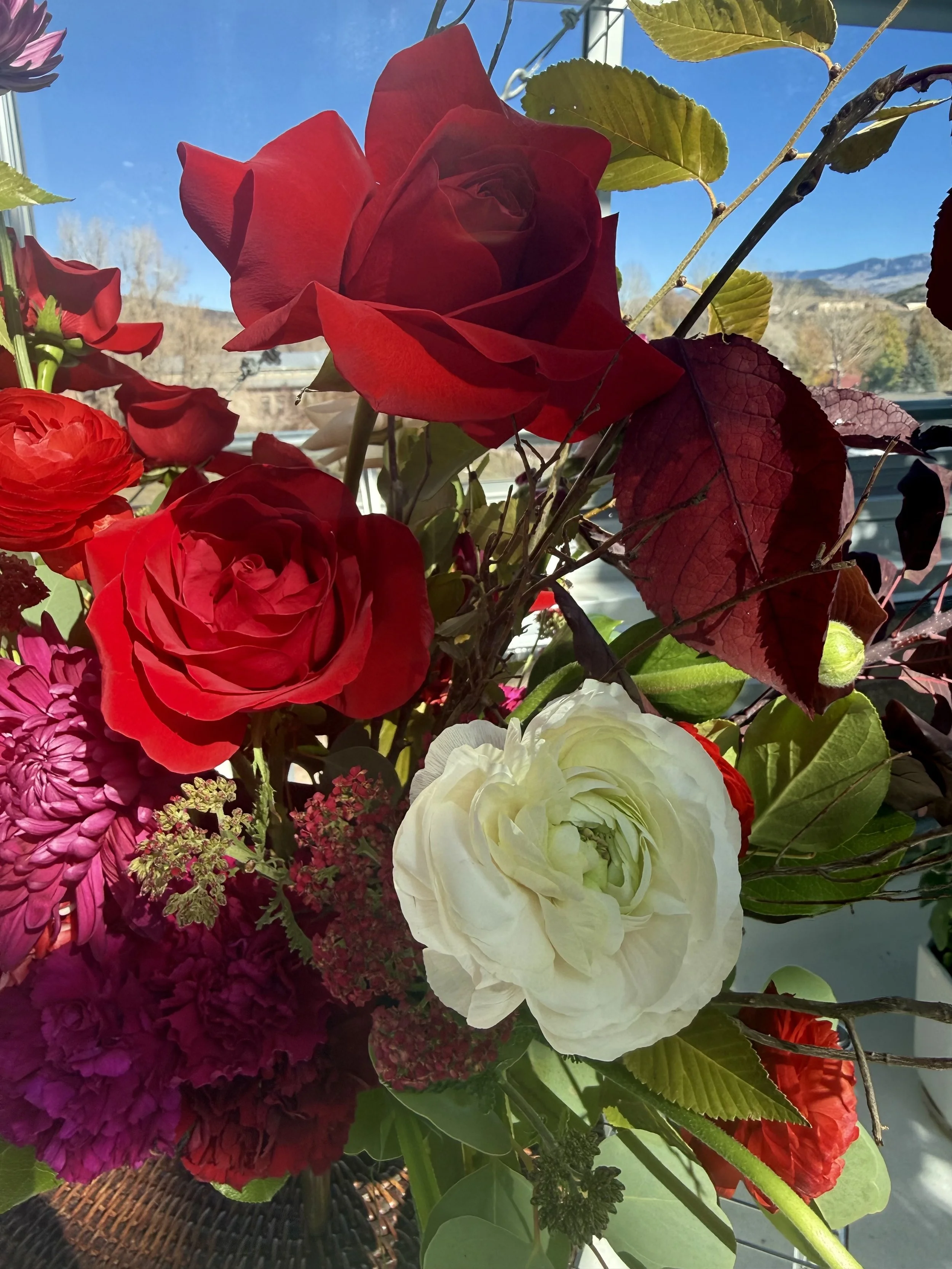 Private Dinner Party Flowers in Ridgway, Colorado.