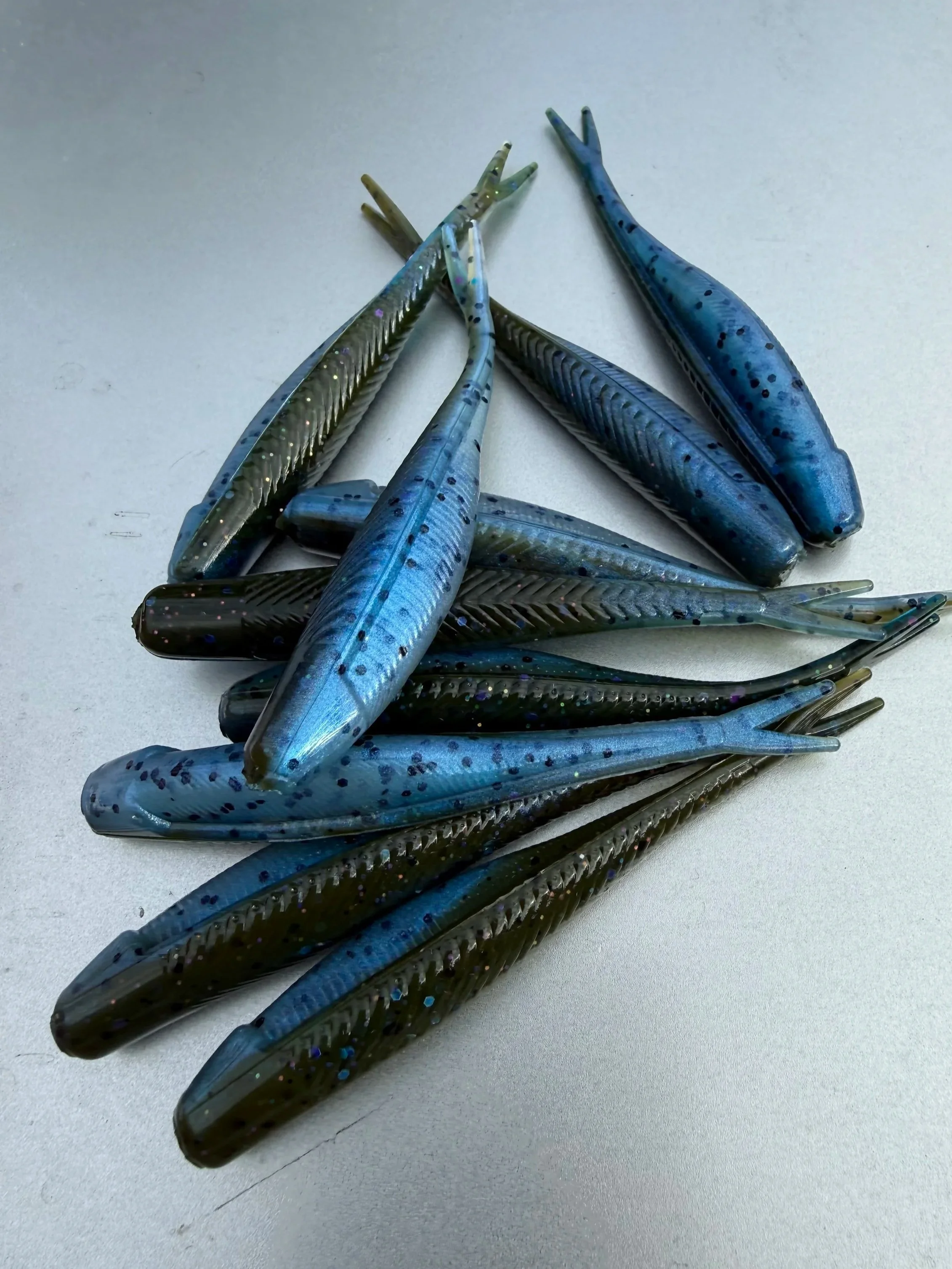 3.5"Tracer Shad Soft Plastic Bait River bed Color