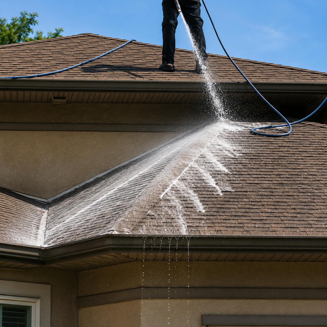 Vital Power Washing Services - professional roof soft washing services in Chicago for residential and commercial