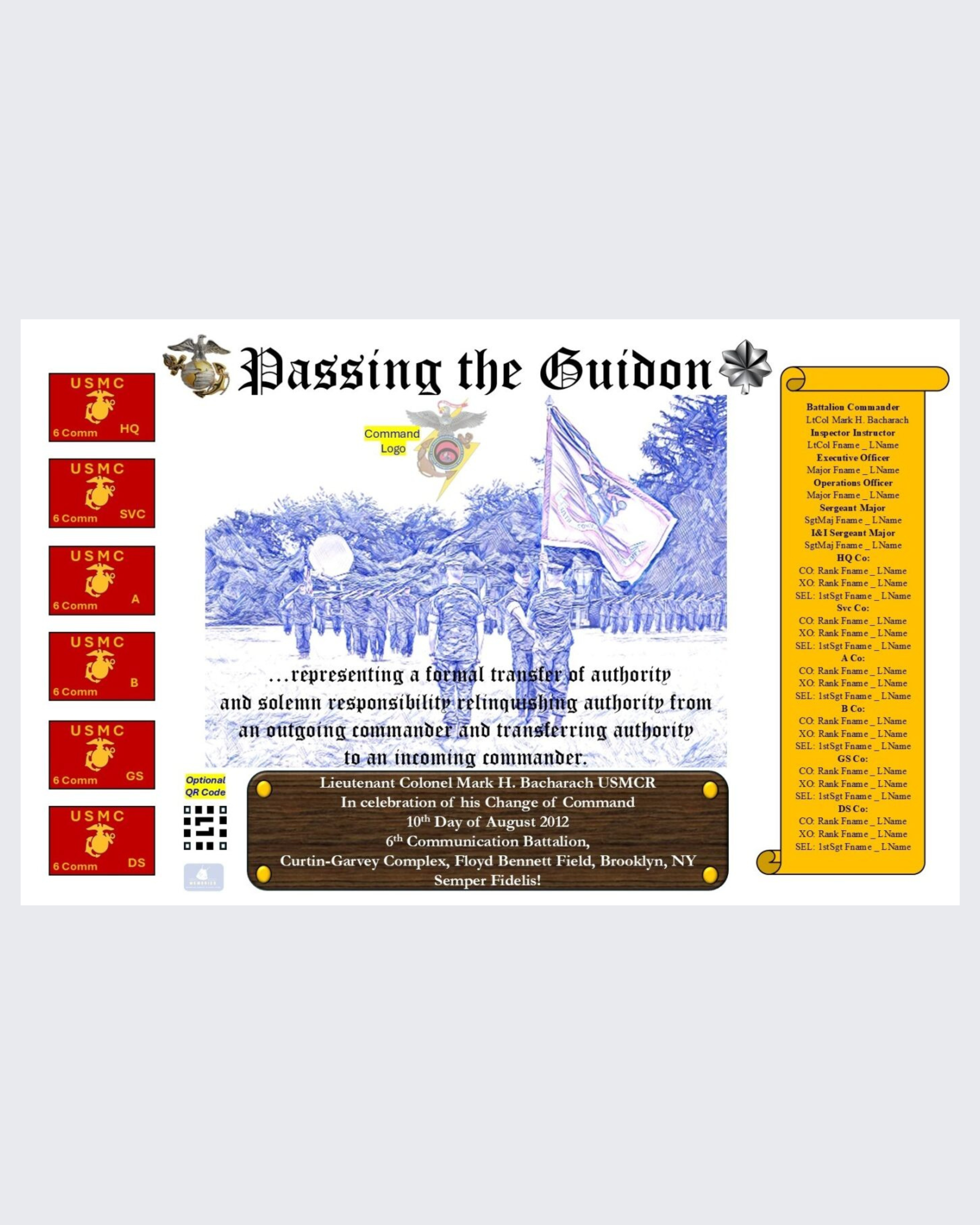 Printed Passing the Guidon Print