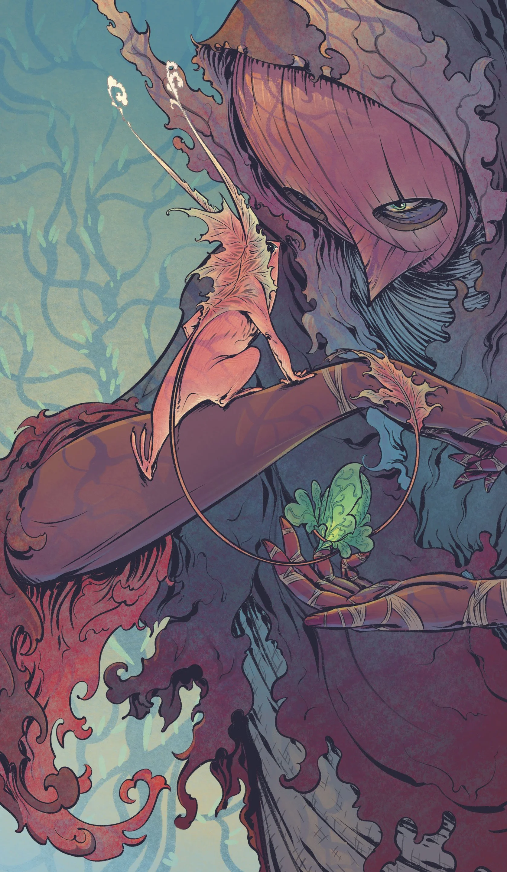 One of the factions from the planet of Nobura called the Whisperers, a human offshoot that lives closely with nature. The card was called "Gift of Life."