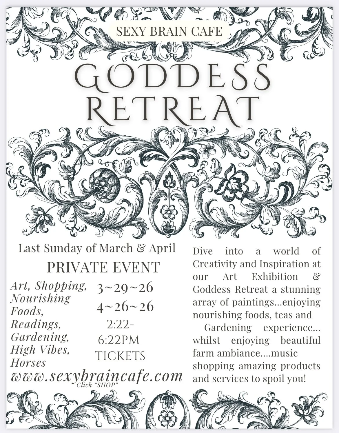 GODDESS RETREAT   4~26~26