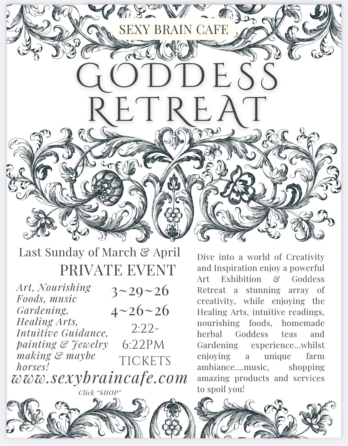 GODDESS RETREAT   4~26~26