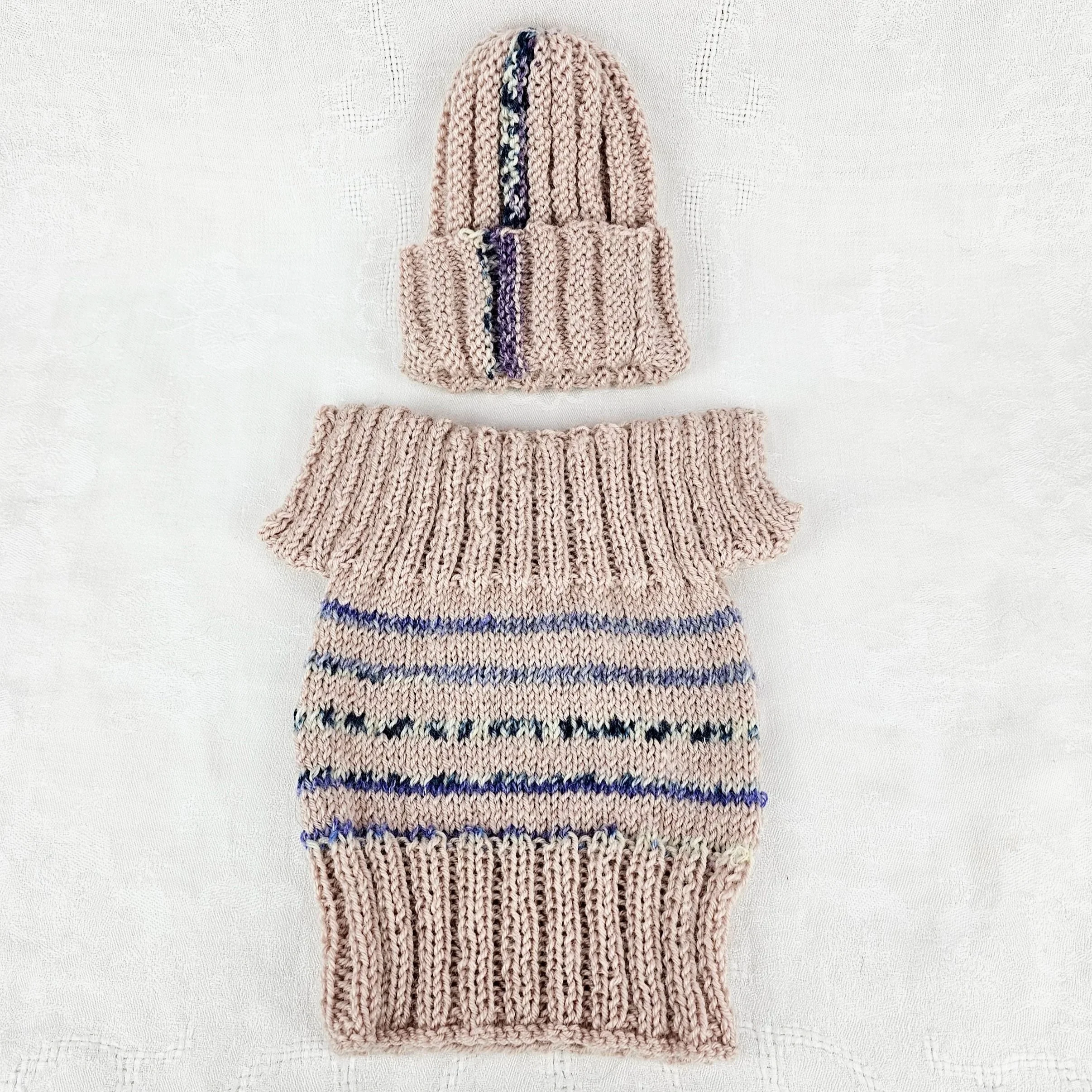 basic easy knitting pattern patterns for beginners Baby Vest and Tiny Hat digital download