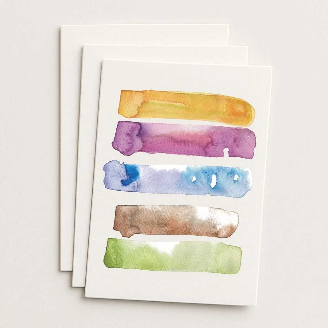 Grass To Sun Where to Buy Abstract Minimalist Modern Watercolour Watercolor Art Painting Online Birthday Greeting Card Cards Sara Meade Design NZ Artist Small Business Kiwi Aotearoa New Zealand