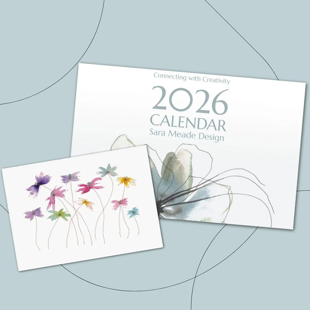 Colourful Fun Where to Buy Minimalist Floral Watercolour Watercolor Painting Wall Art Decor Print Online Soft Silhouettes Sara Meade Design NZ Artist 2026 Calendar Gift set gifts on sale black friday