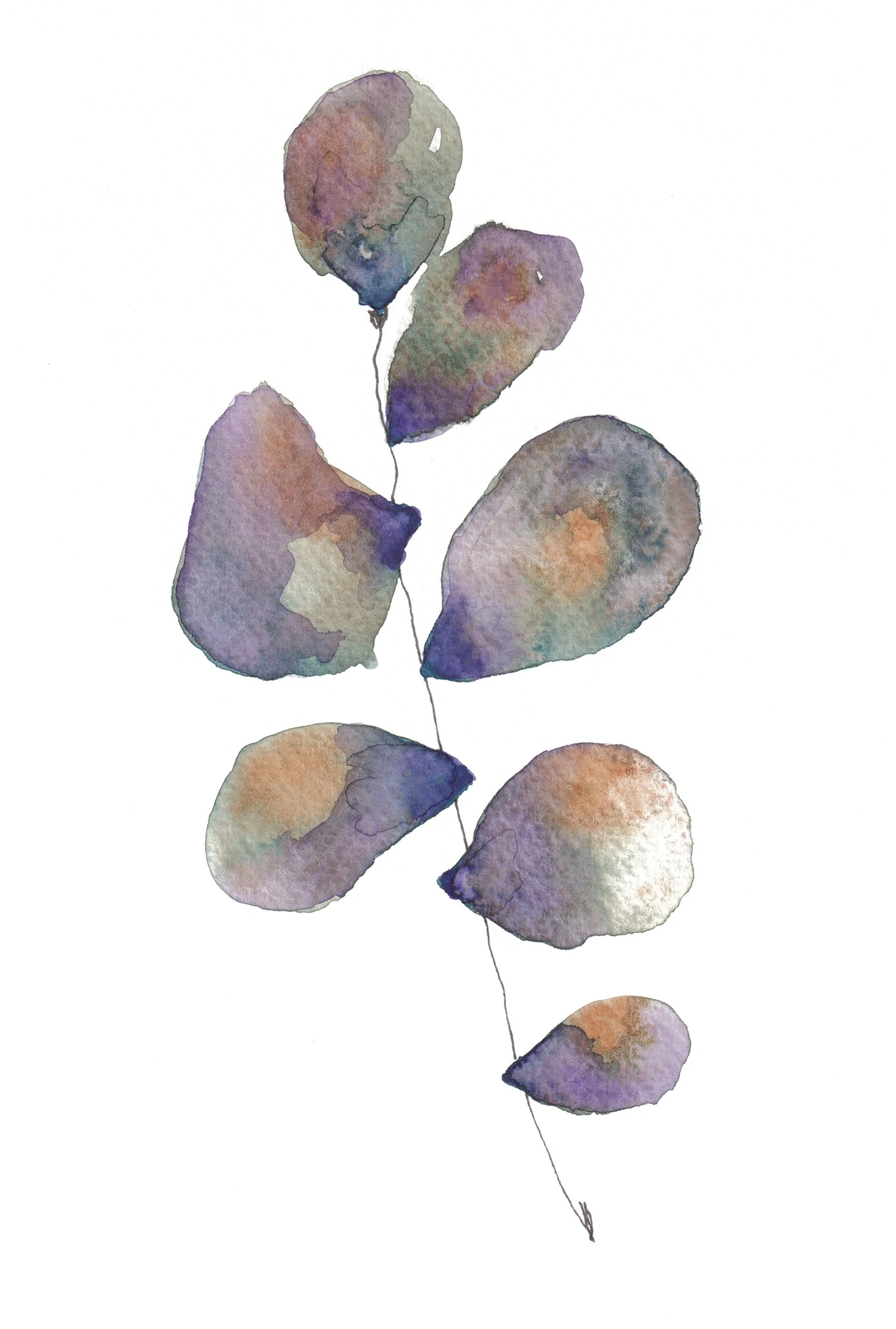 Subtle Stem Where to Buy Minimalist Modern Impressionist Watercolour Watercolor Art Painting Online Birthday Greeting Card Cards Sara Meade Design NZ Artist Small Business Kiwi Aotearoa New Zealand