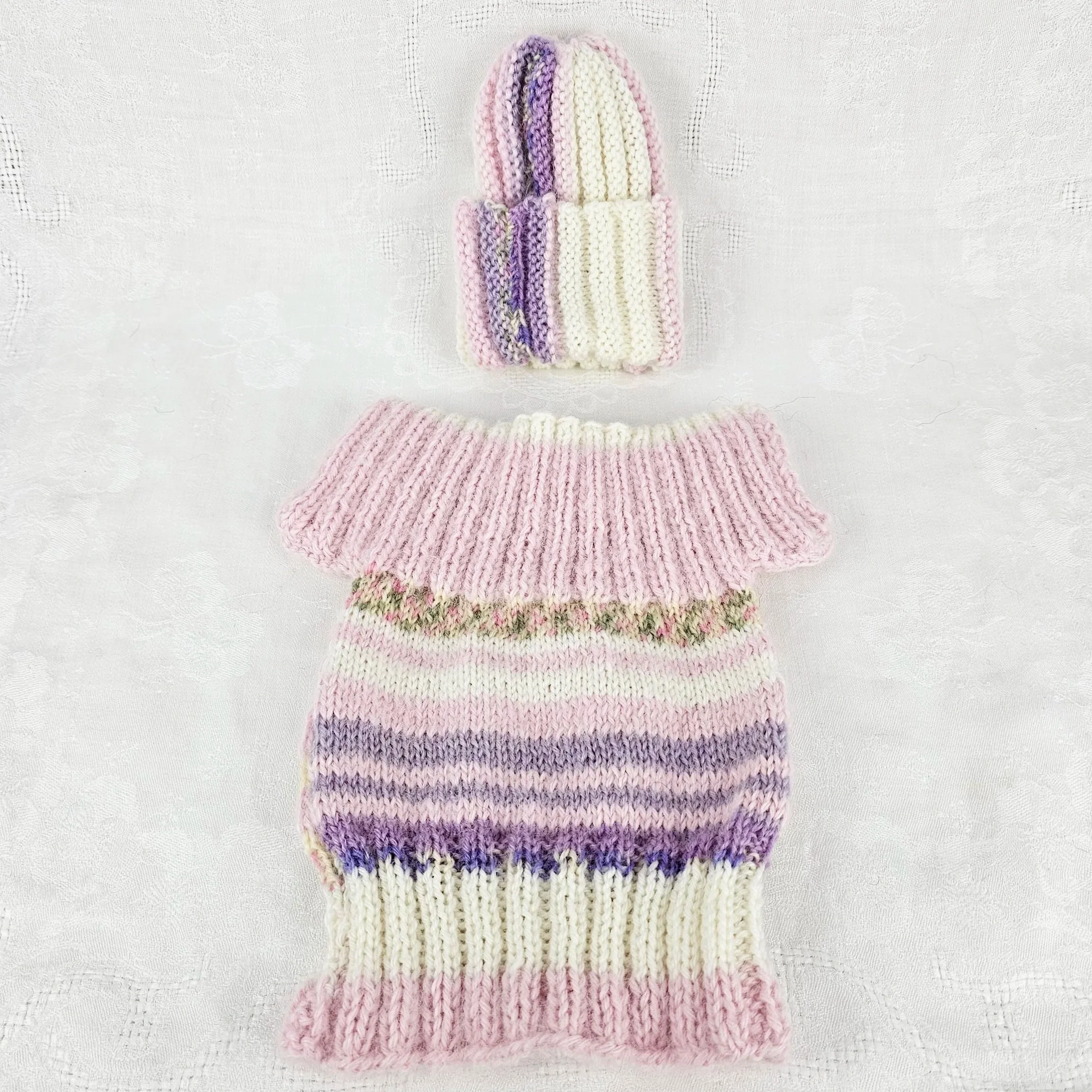 basic easy knitting pattern patterns for beginners Baby Vest and Tiny Hat digital download